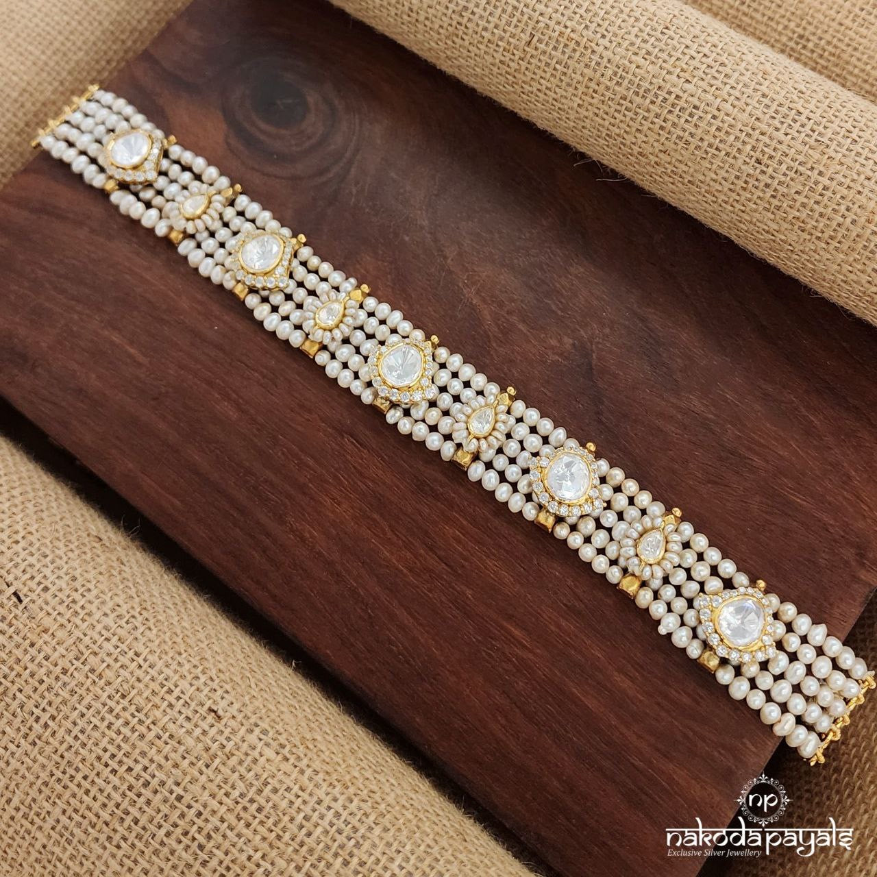 Sitaara Pearly Moissanite Choker (Gn9194)