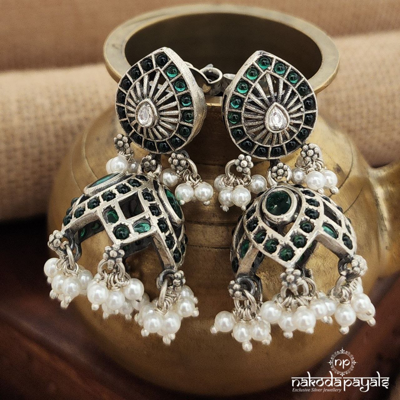 Emerald Green Jhumka (J1246)