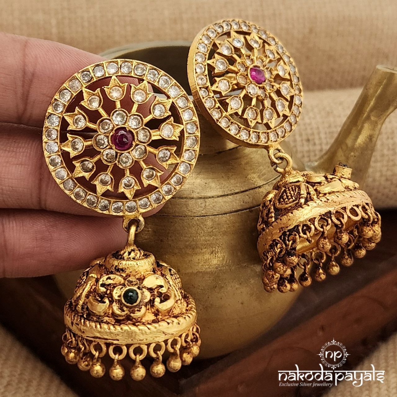 Circular Floral Jhumka(Ge9361)
