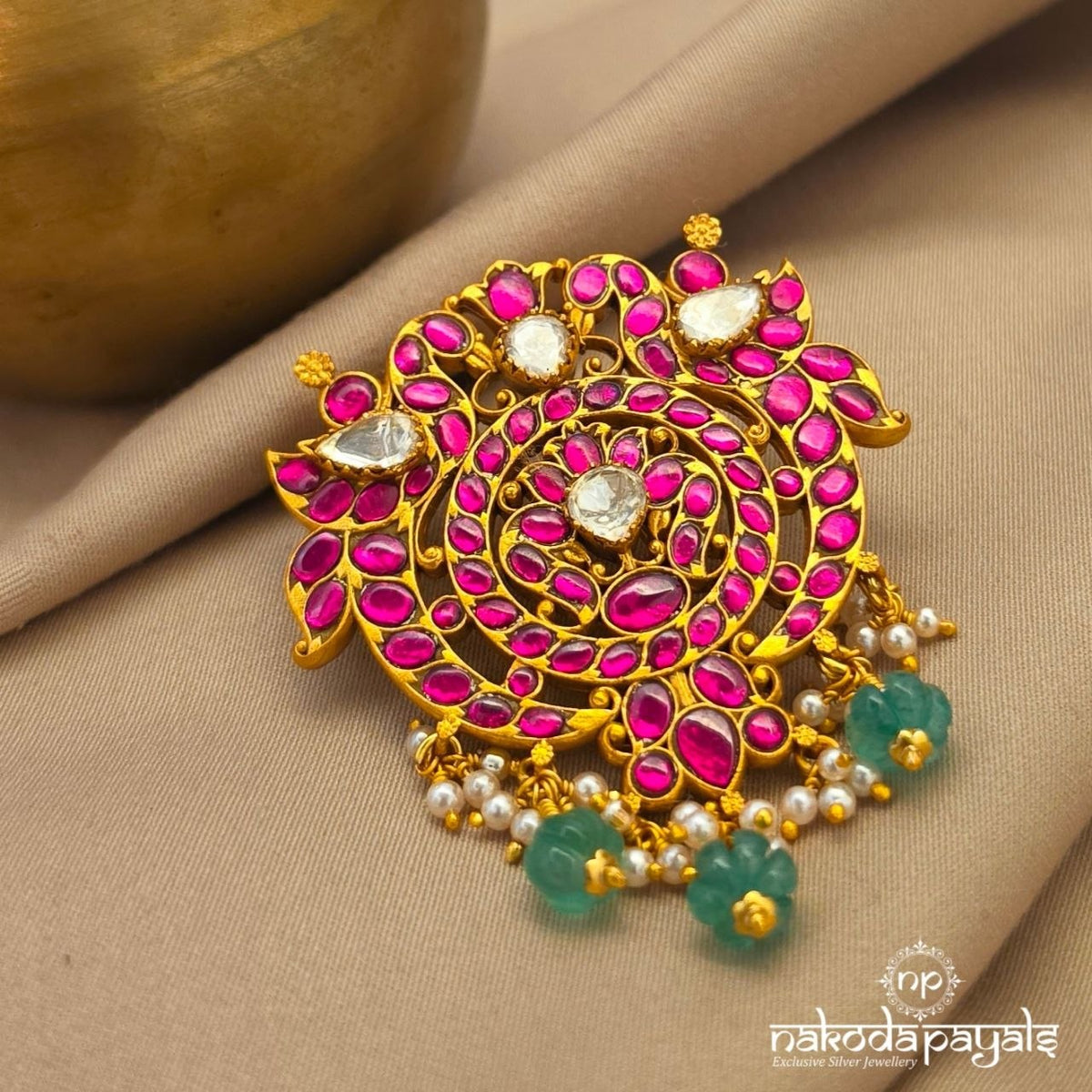 Pink Peacock Moissanite Pendant (Gp2725)