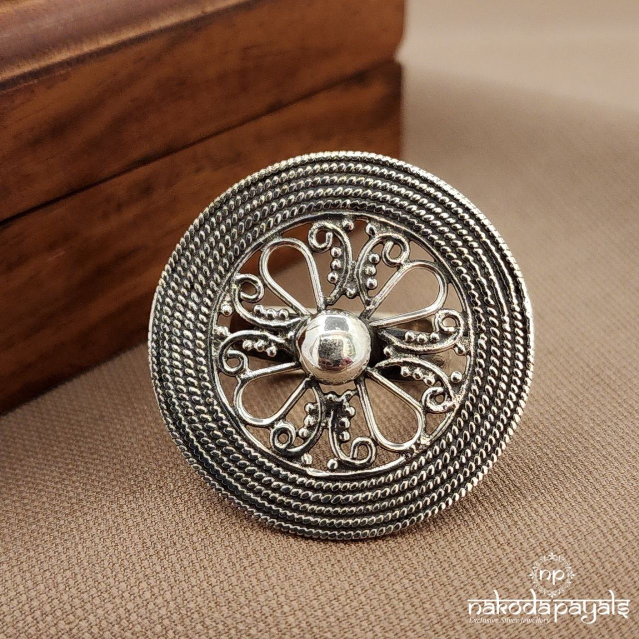 Mystic Silver Finger Ring (F2811)