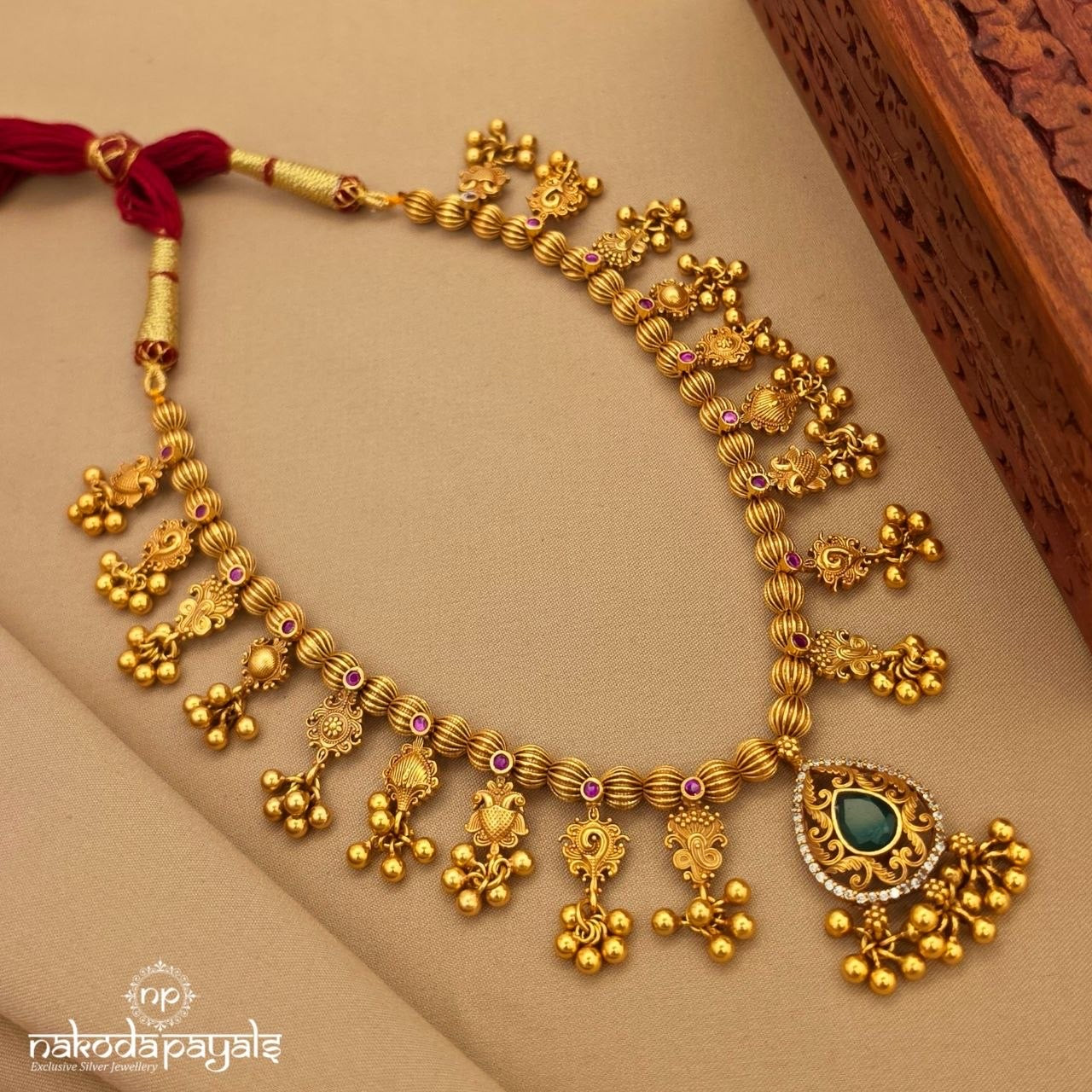 Green Saaj Neckpiece (Gn10355)