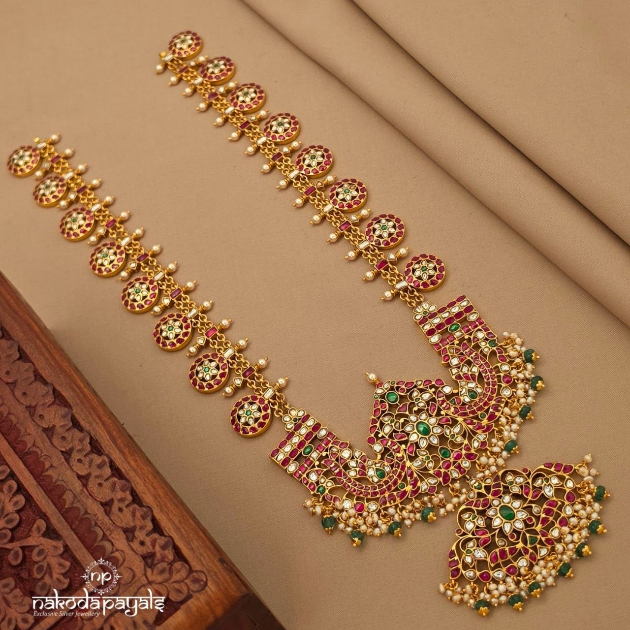 Grand Floral Kundan Neckpiece (Gn10747)