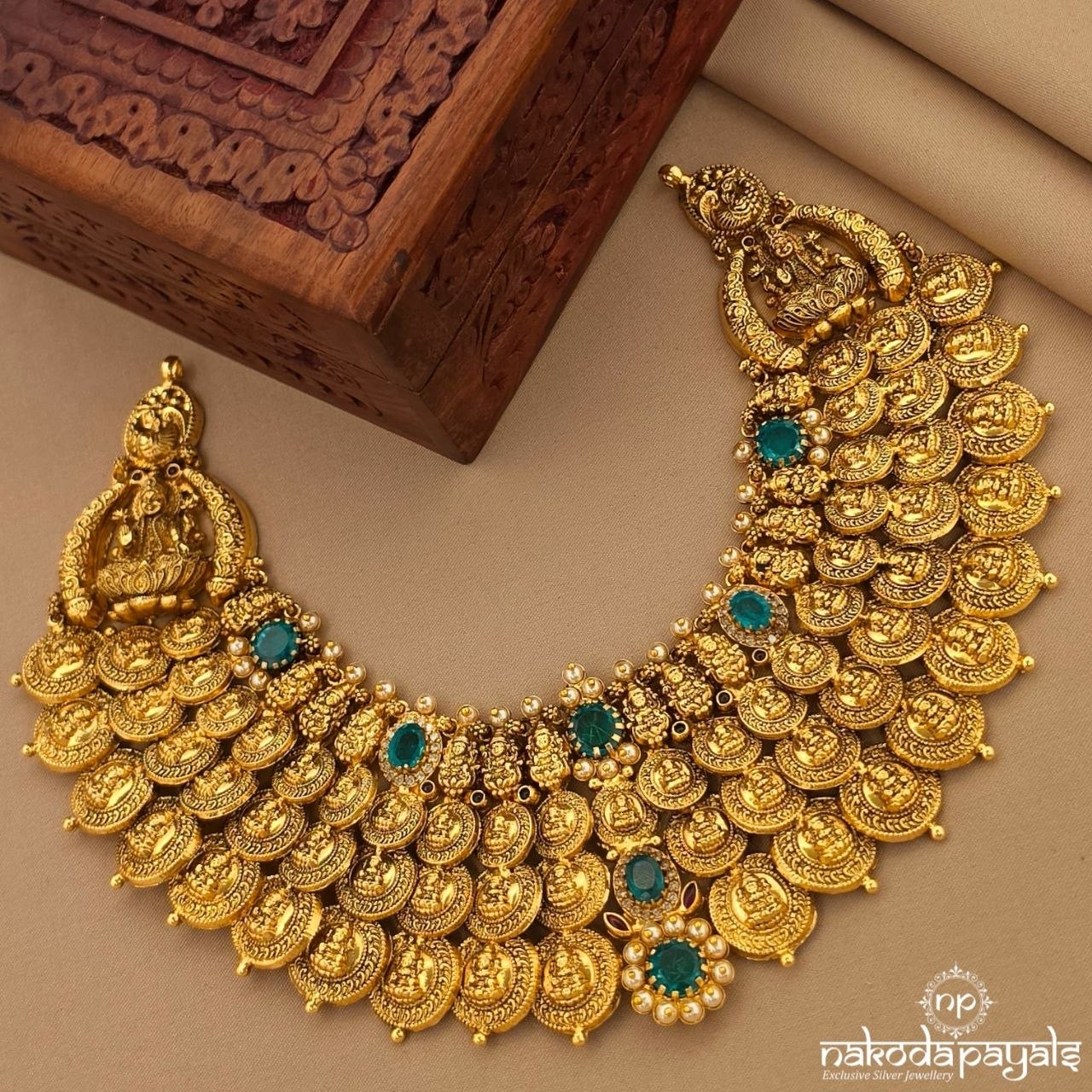 Graceful Green Kasu Neckpiece (Gn10739)