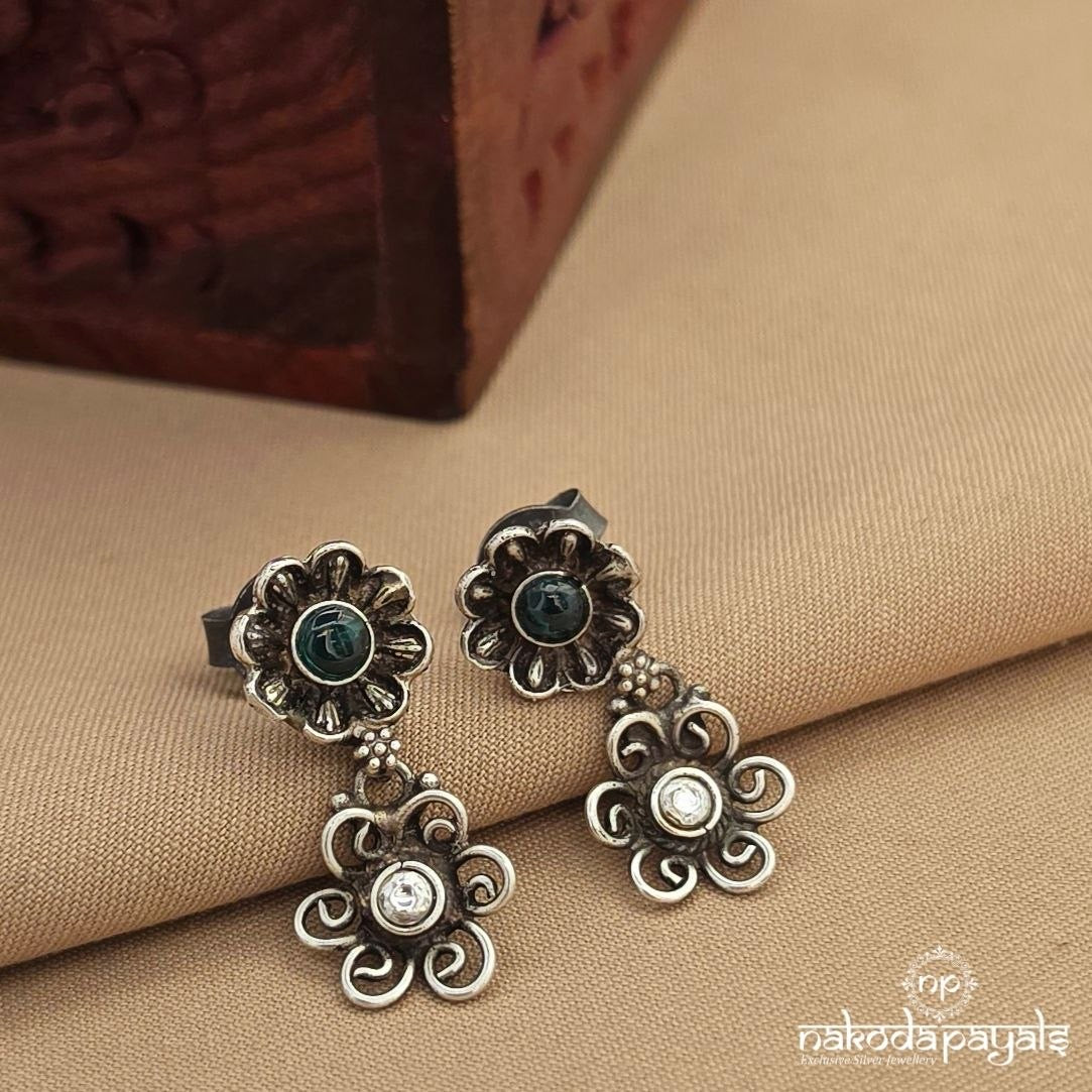 Cute Floral Kundan Chandbali (C4167)