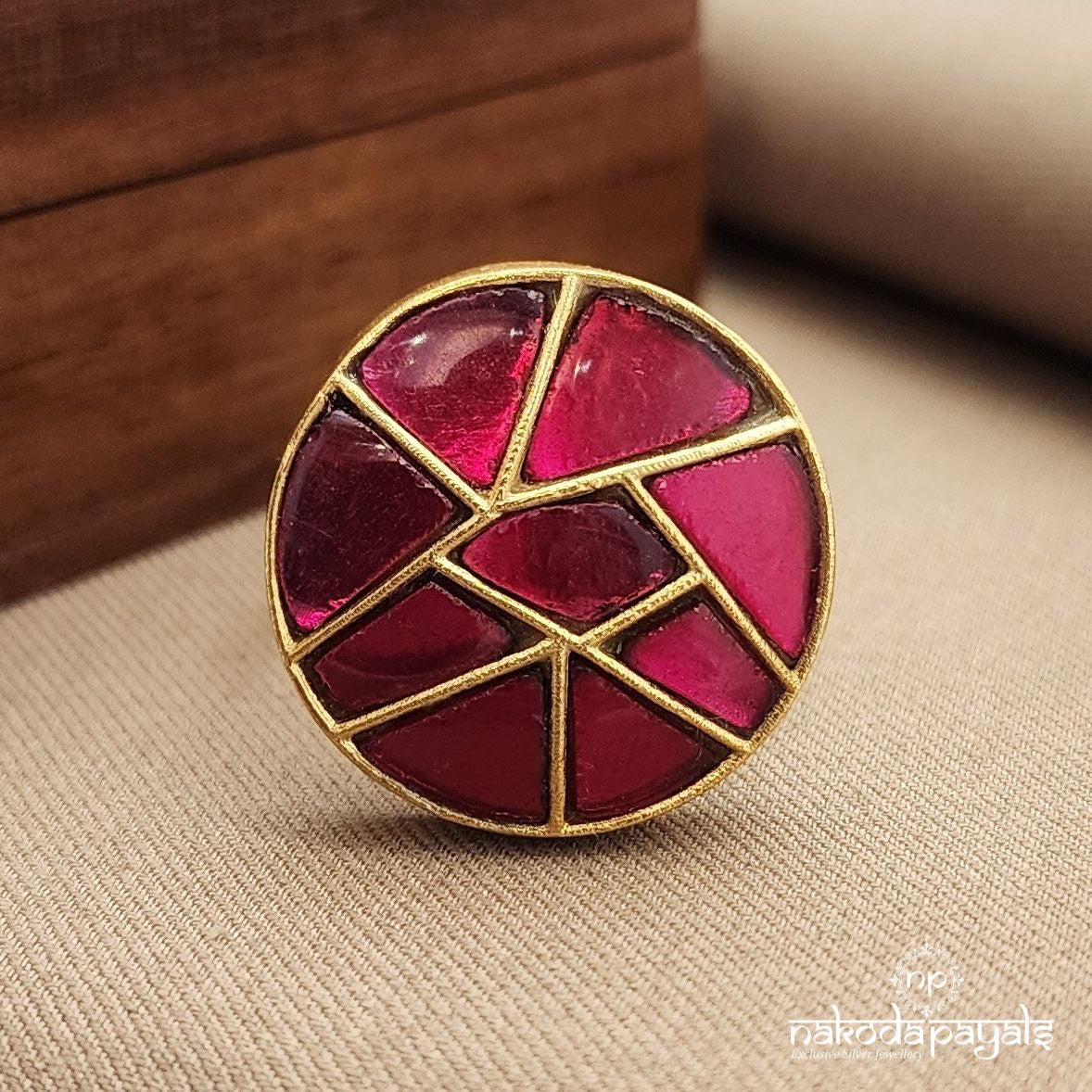 Pretty Rani Pink Finger Ring (F2848)