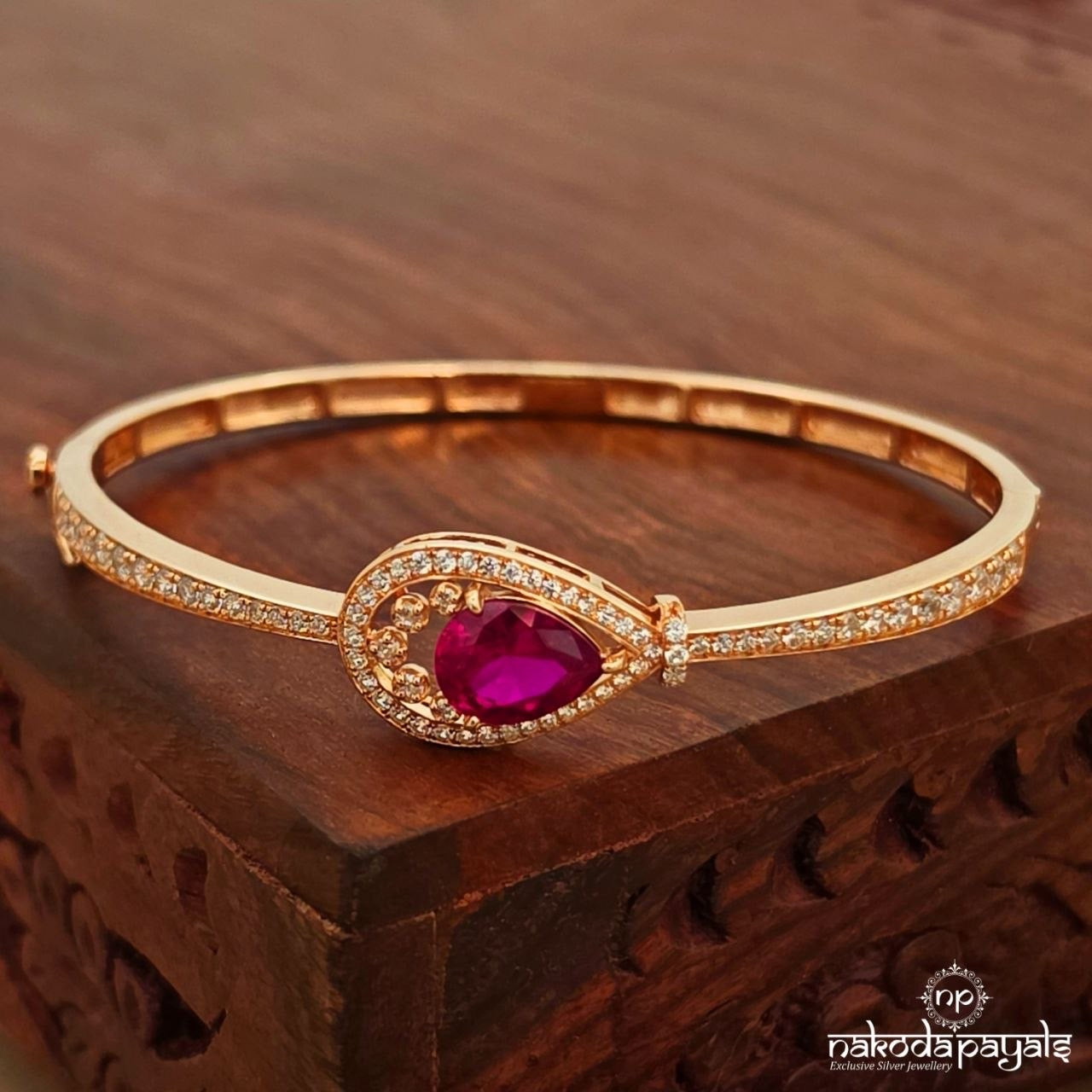 Stunning Pink Rose Gold Kada (St4124)