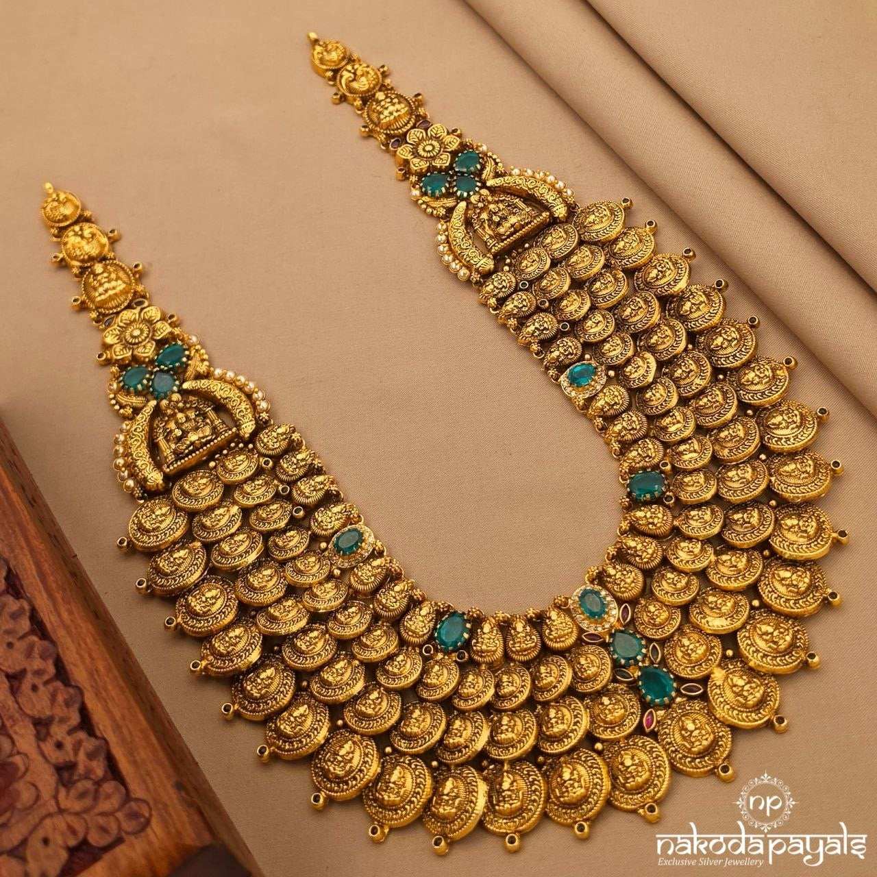 Graceful Green Kasu Neckpiece (Gn10722)