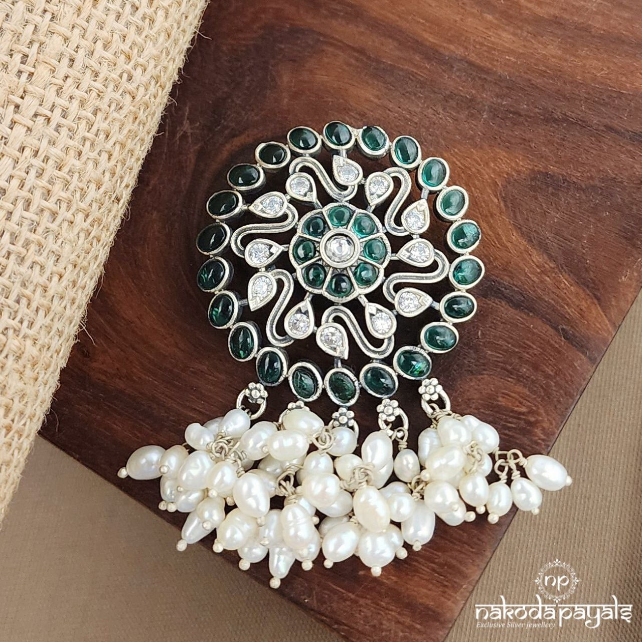 Green Pearl Drops Pendant (P2532)