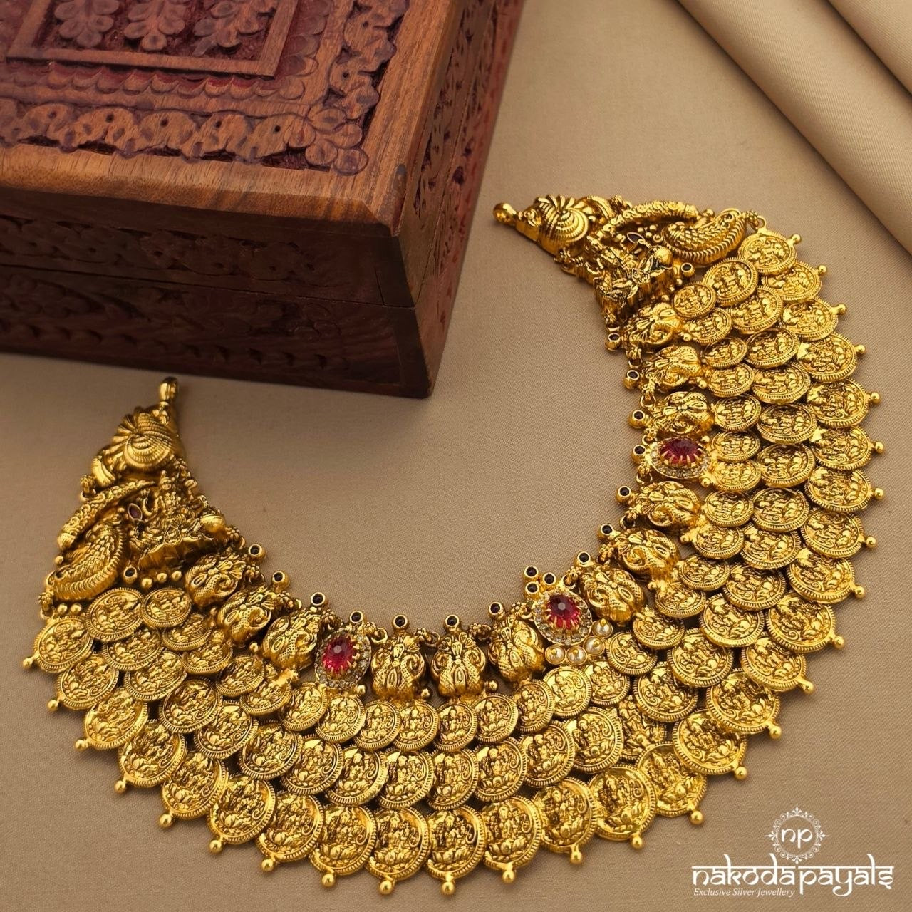 Blush Pink Kasu Neckpiece (Gn10738)