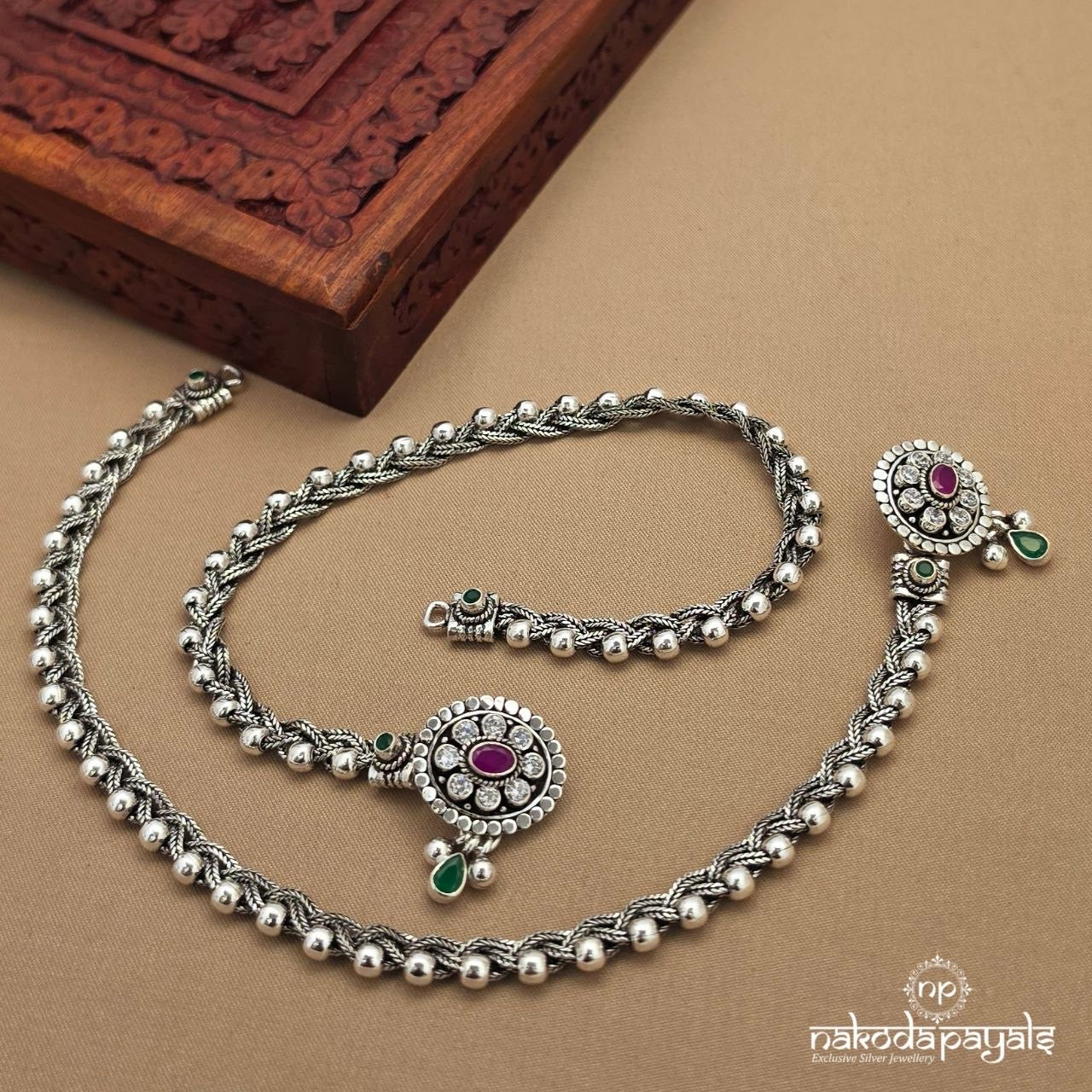 Braided Ball Anklets (A6960)