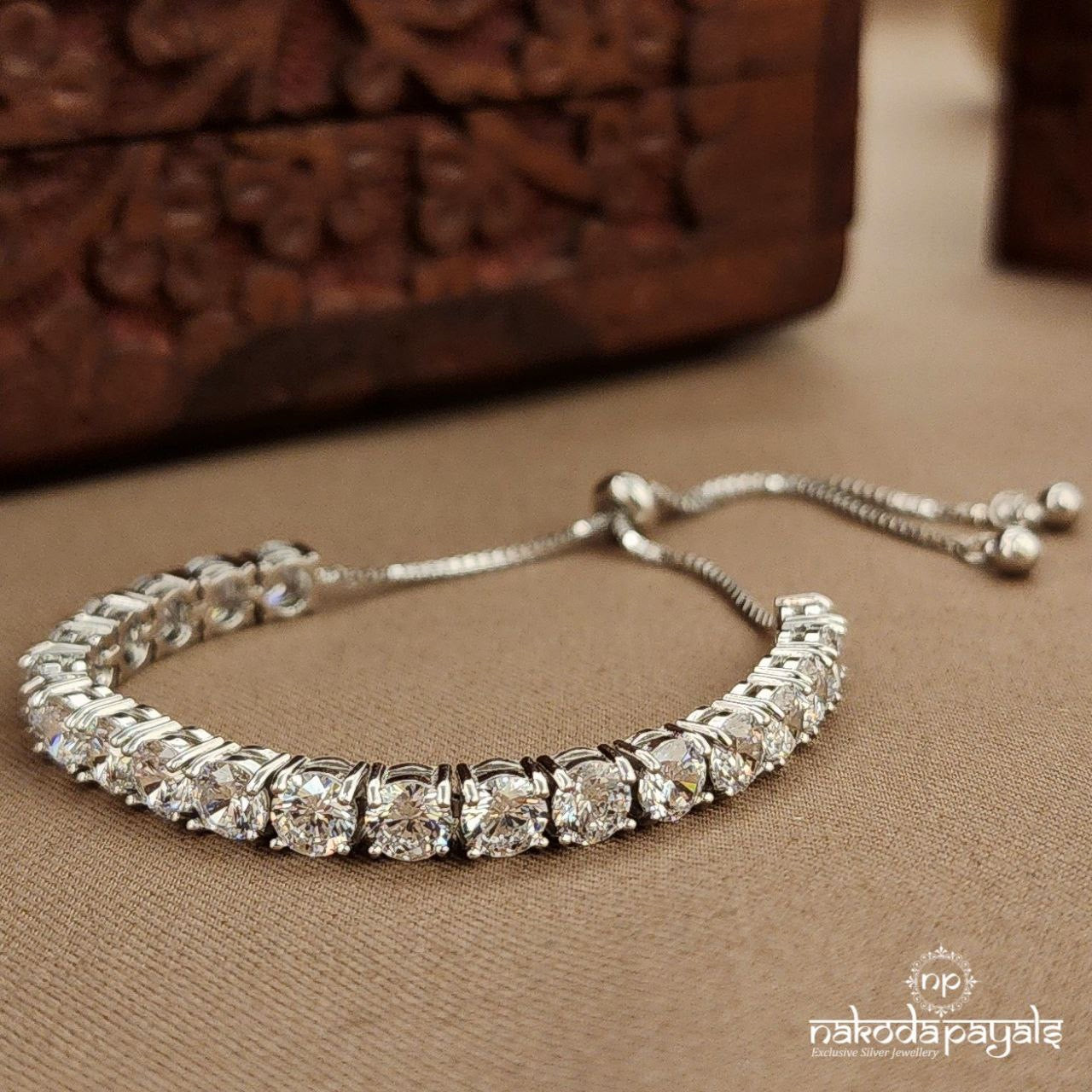 Prism Row Adjustable Tennis Bracelet (K5304)