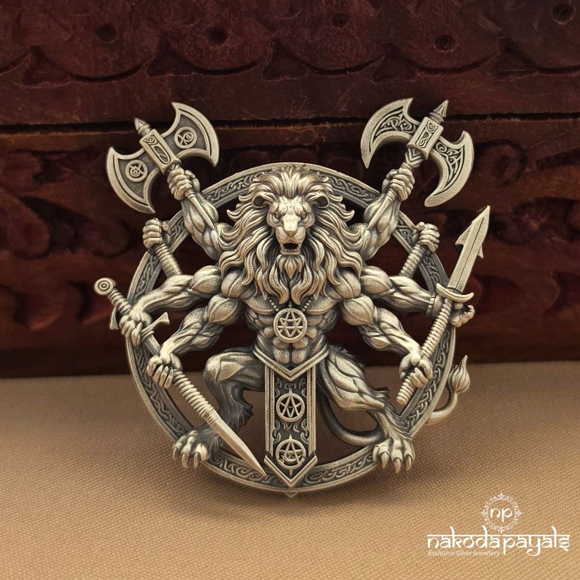 Narasimhan Avatar Brooch (St2151)