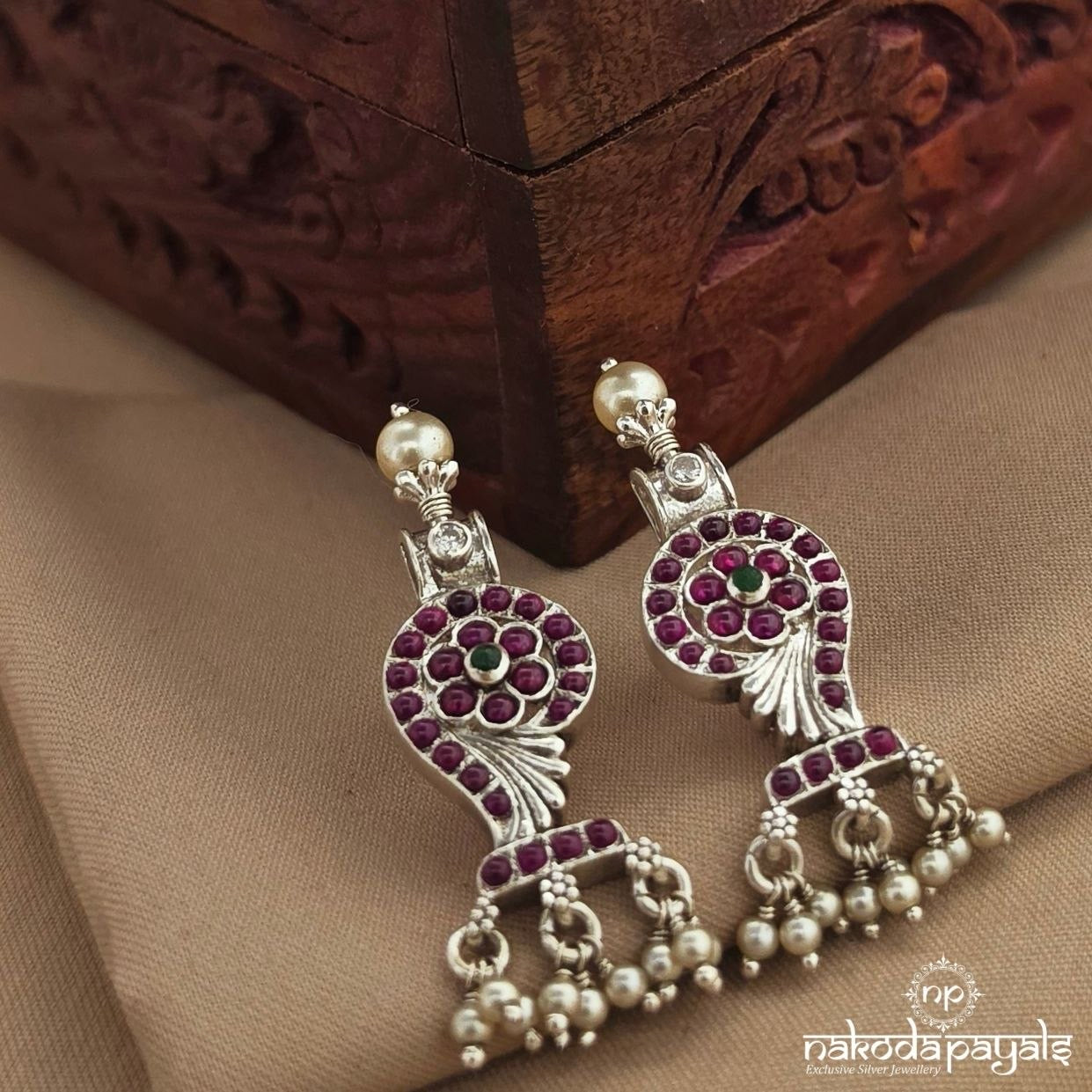 Kemp Floral Pearl Studs (S4239)