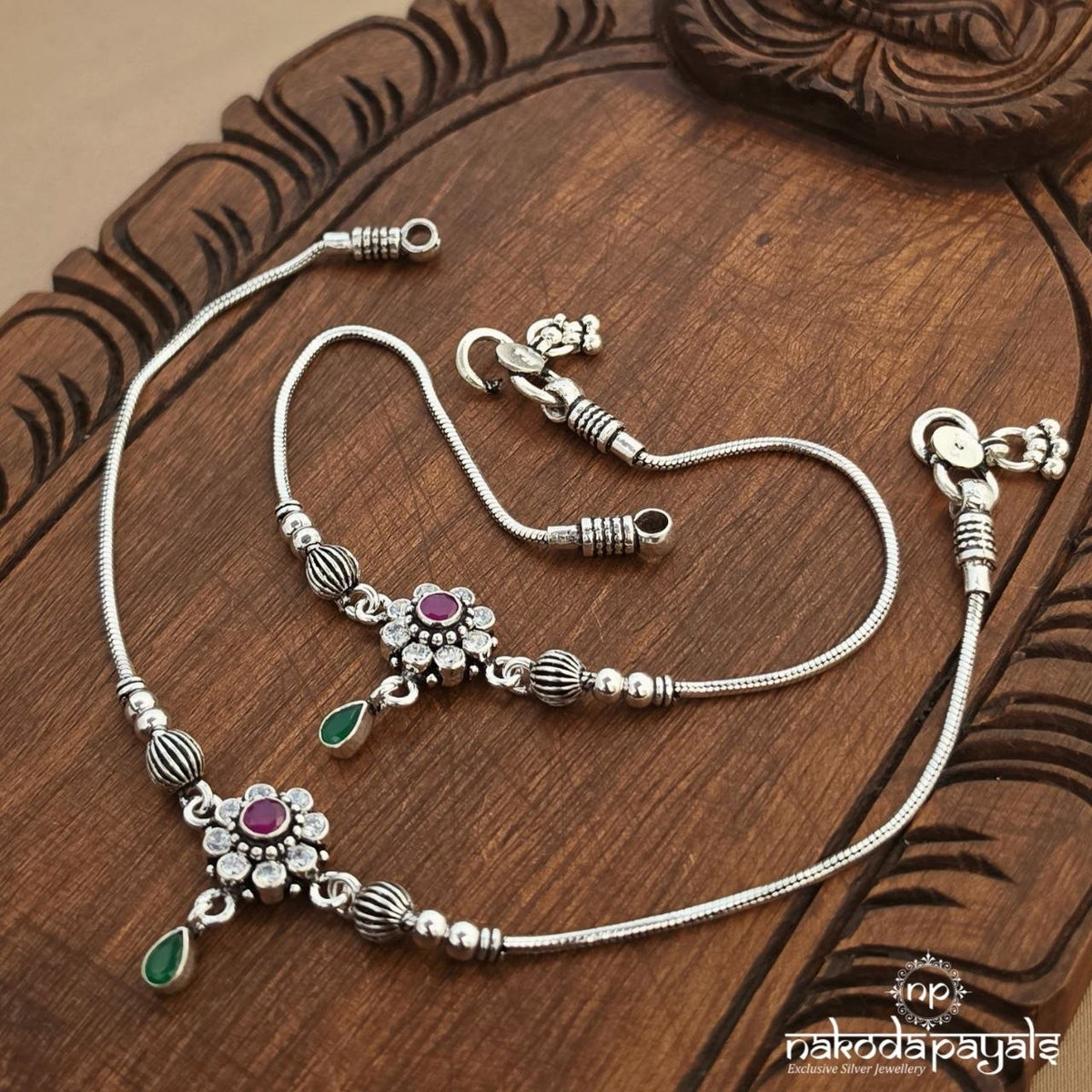 Green Drop Anklets (A7158)