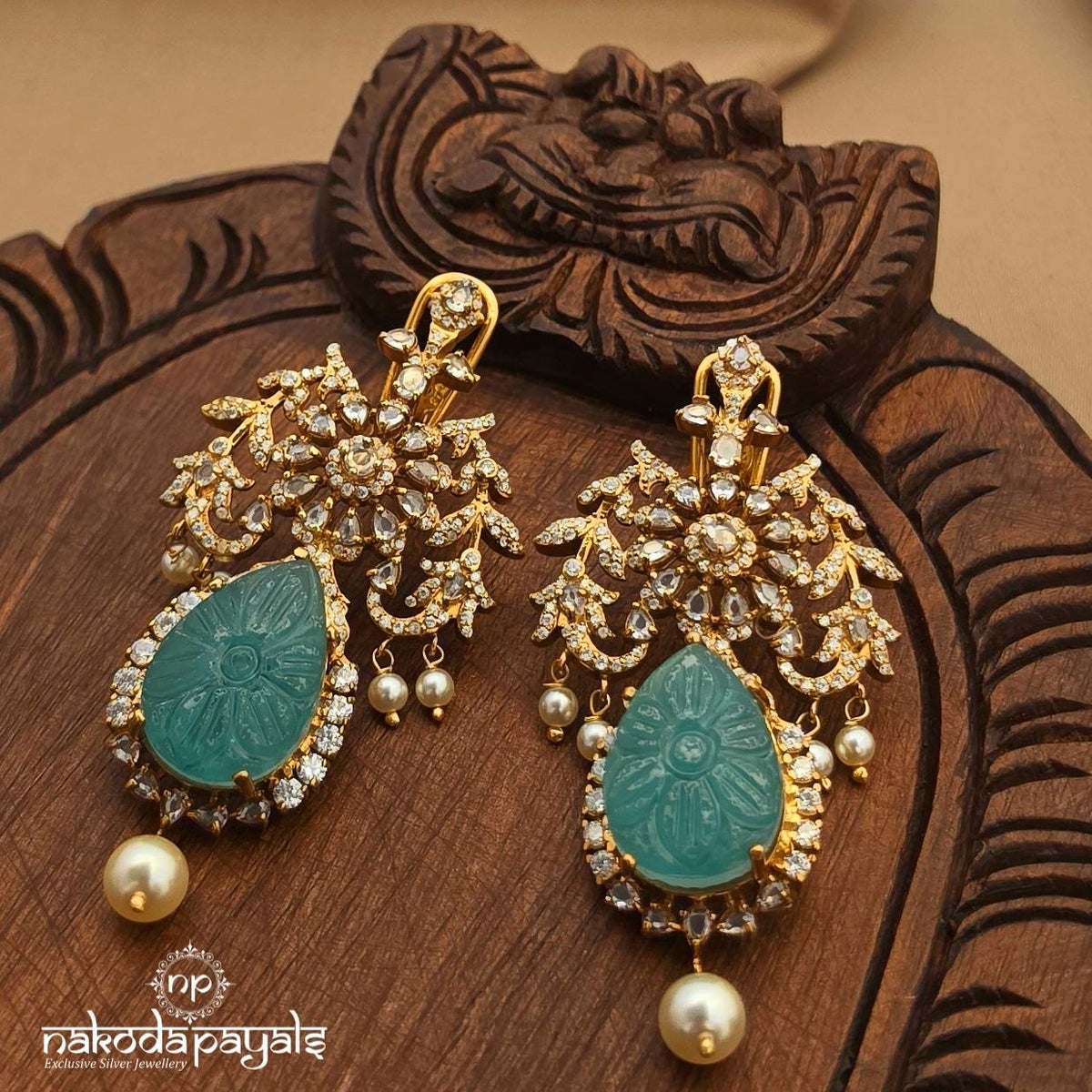 Royal Emerald Earrings (Ge11584)