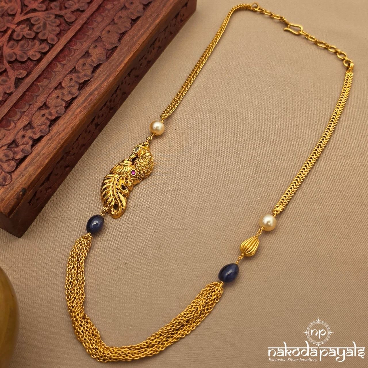 Exclusive Peacock pearl Neckpiece (Gn10435)