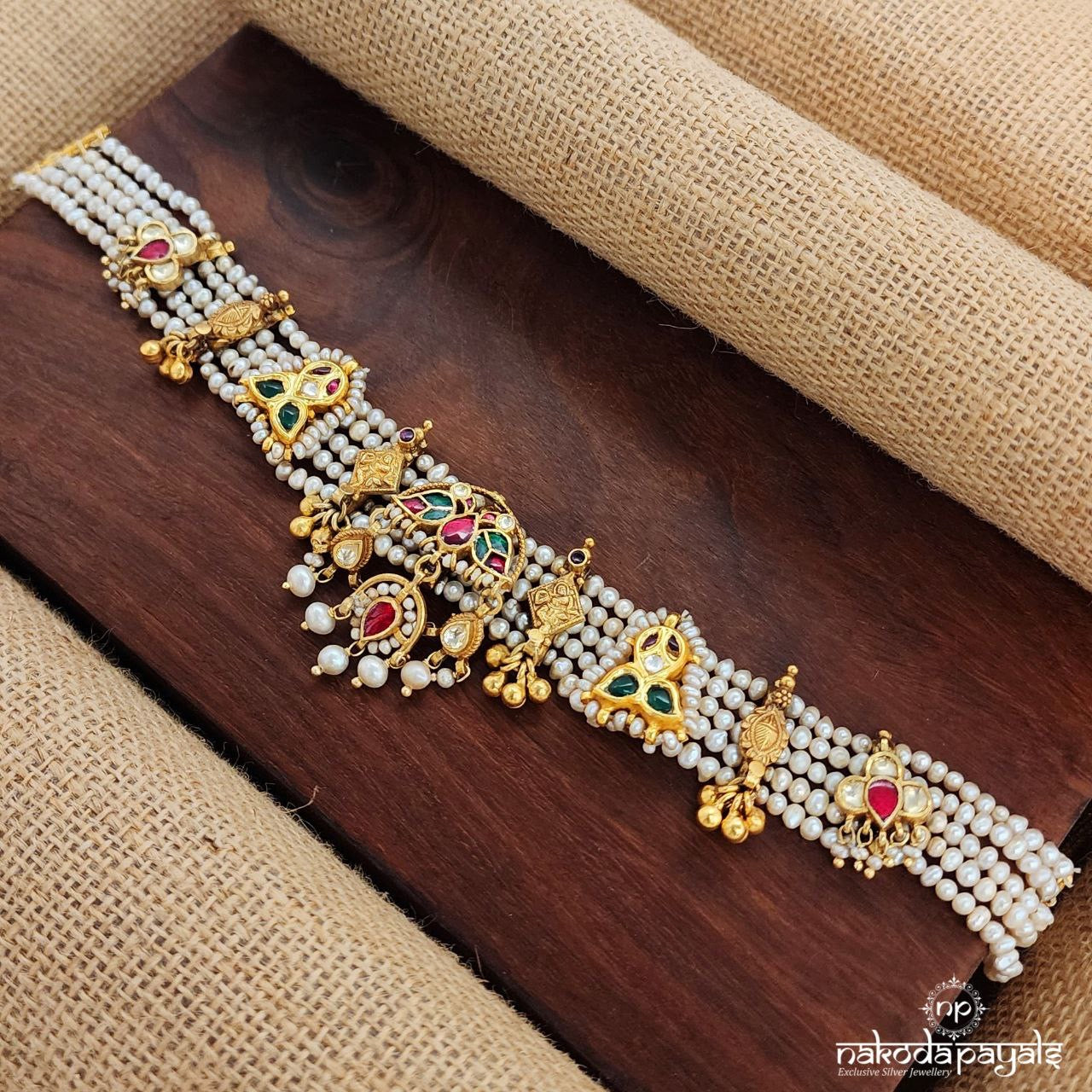 Twin Birdie Kundan Choker (Gn9182)