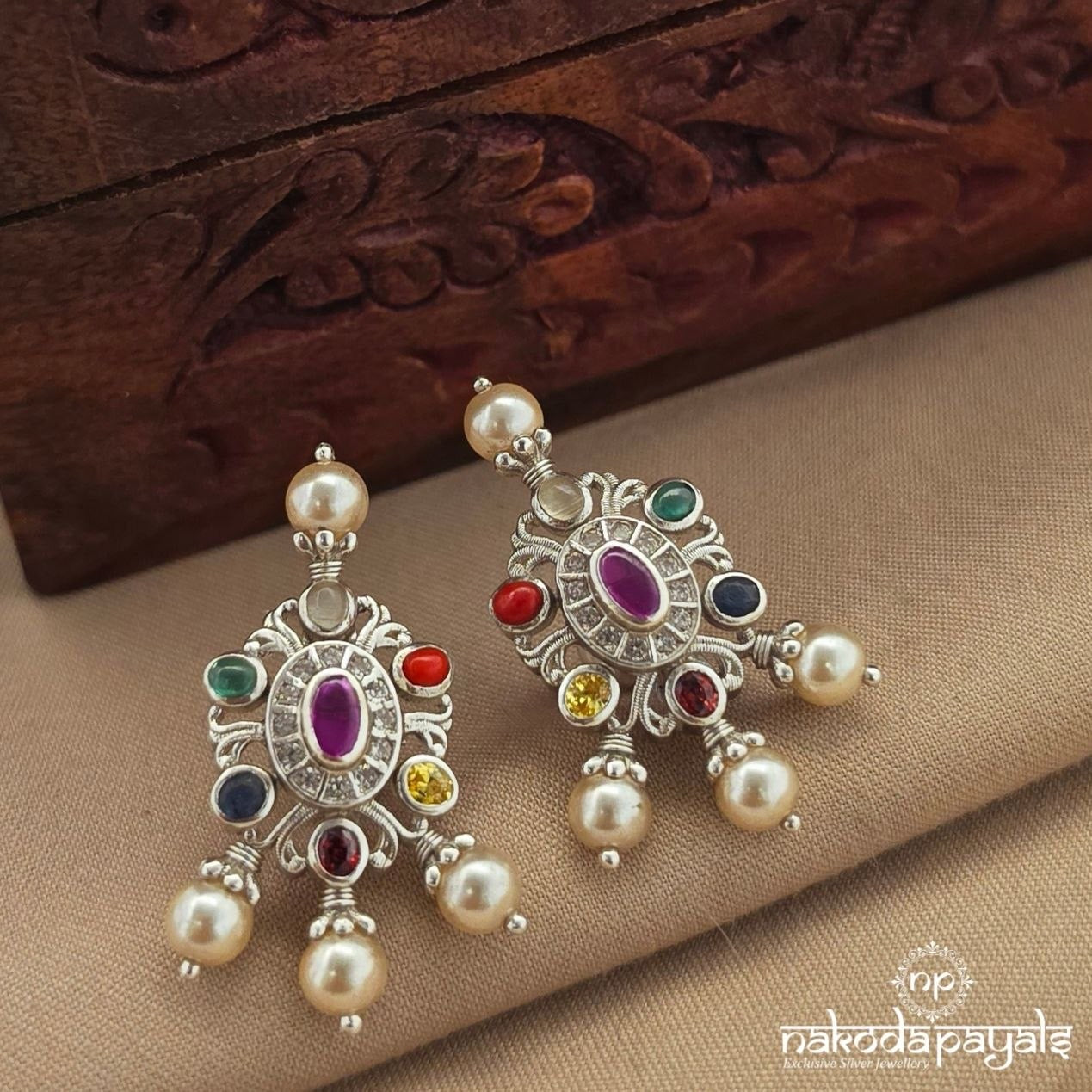 Elegant Navratna Studs (S4236)