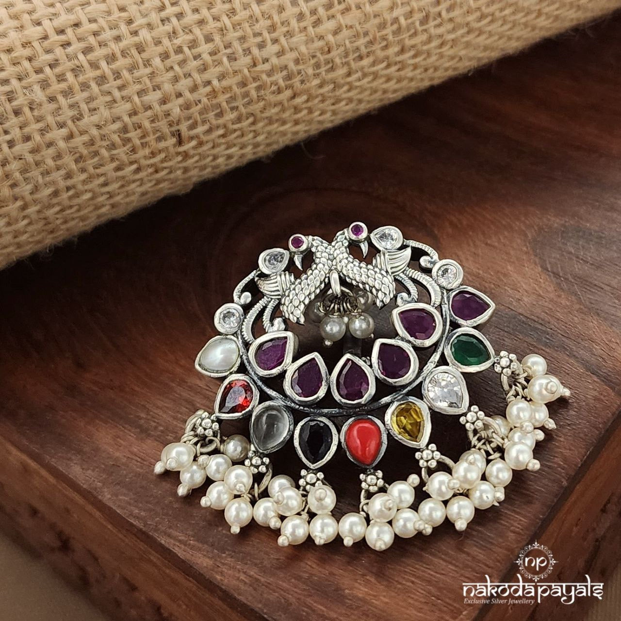 Navratna Pearl Drops Pendant (P2536)