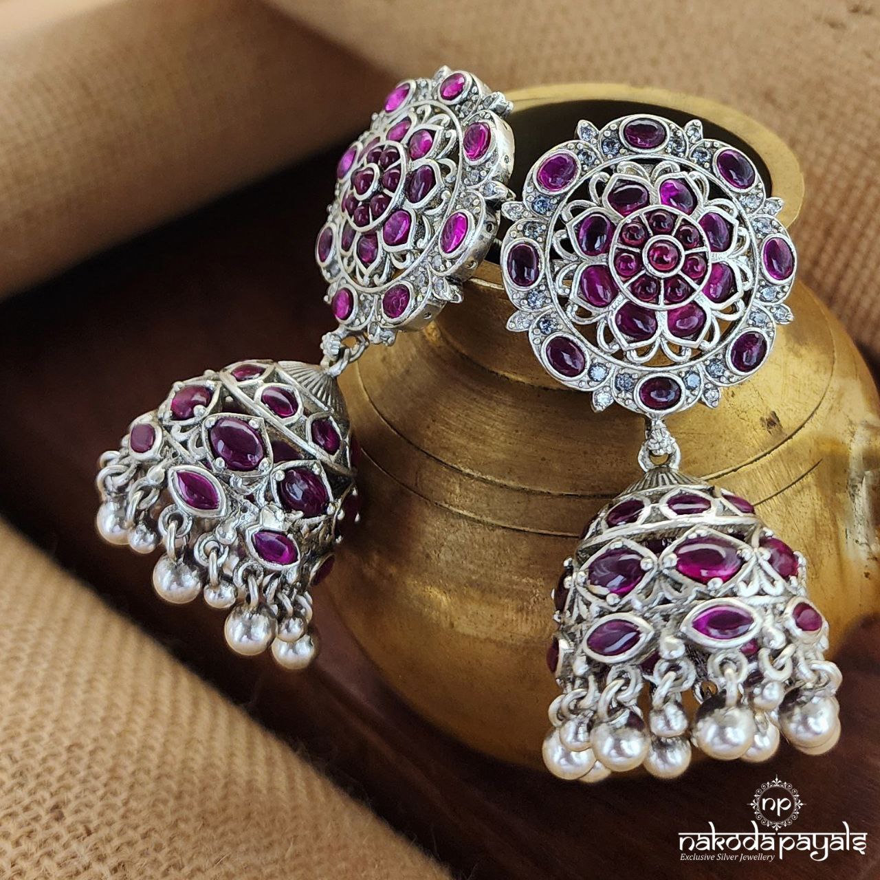 Pink Dream Drop Jhumka (J8034)