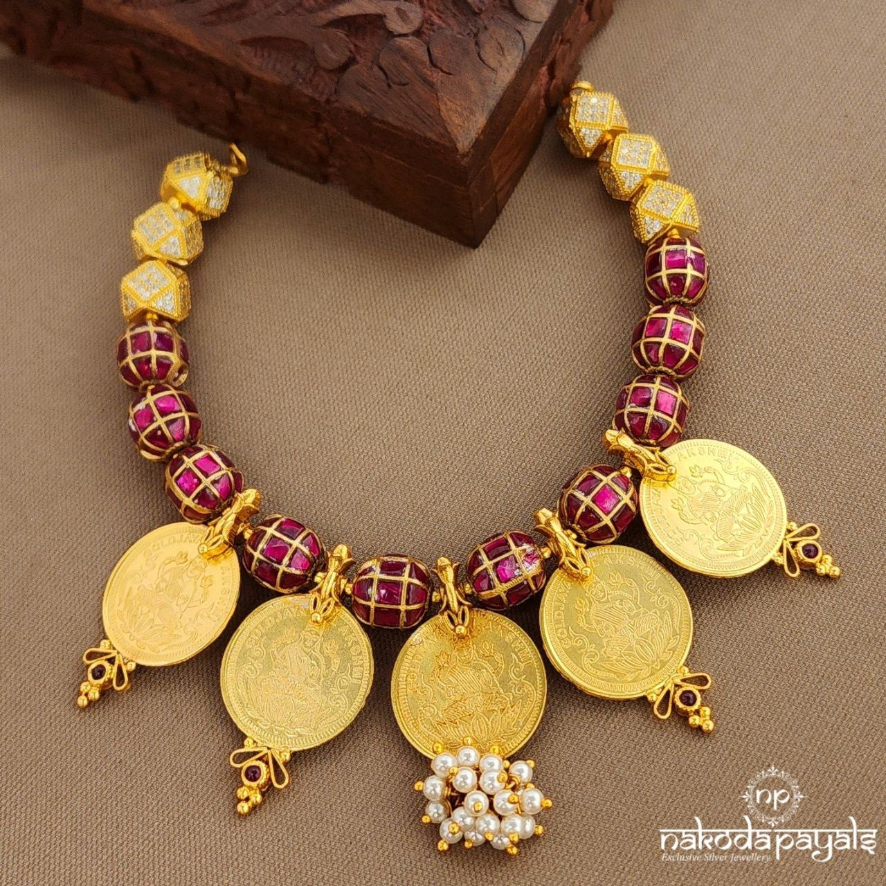 Gulaab Kundan Coined Neckpiece (Gn9734)