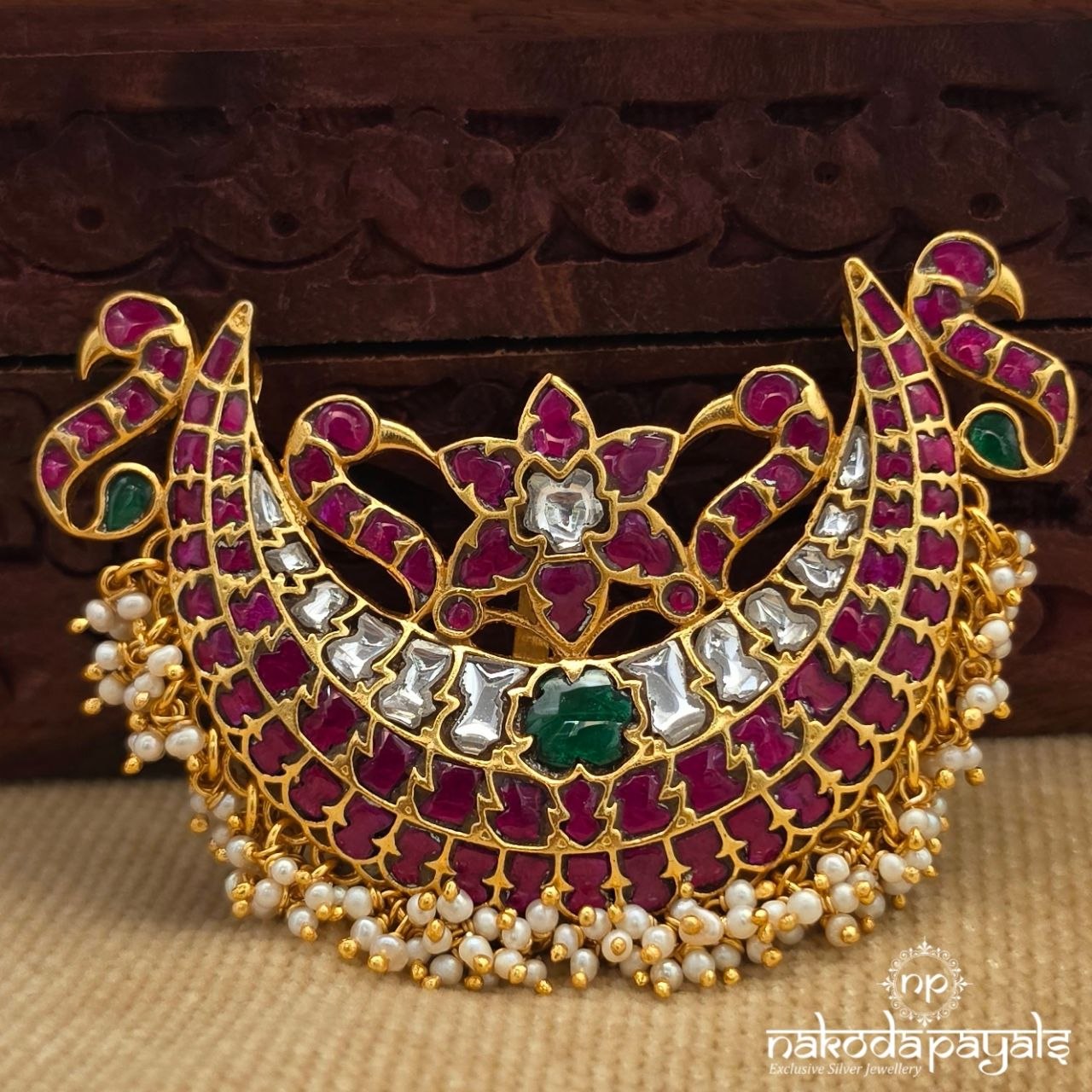 Half Moon Kundan Pendant (Gp2452)