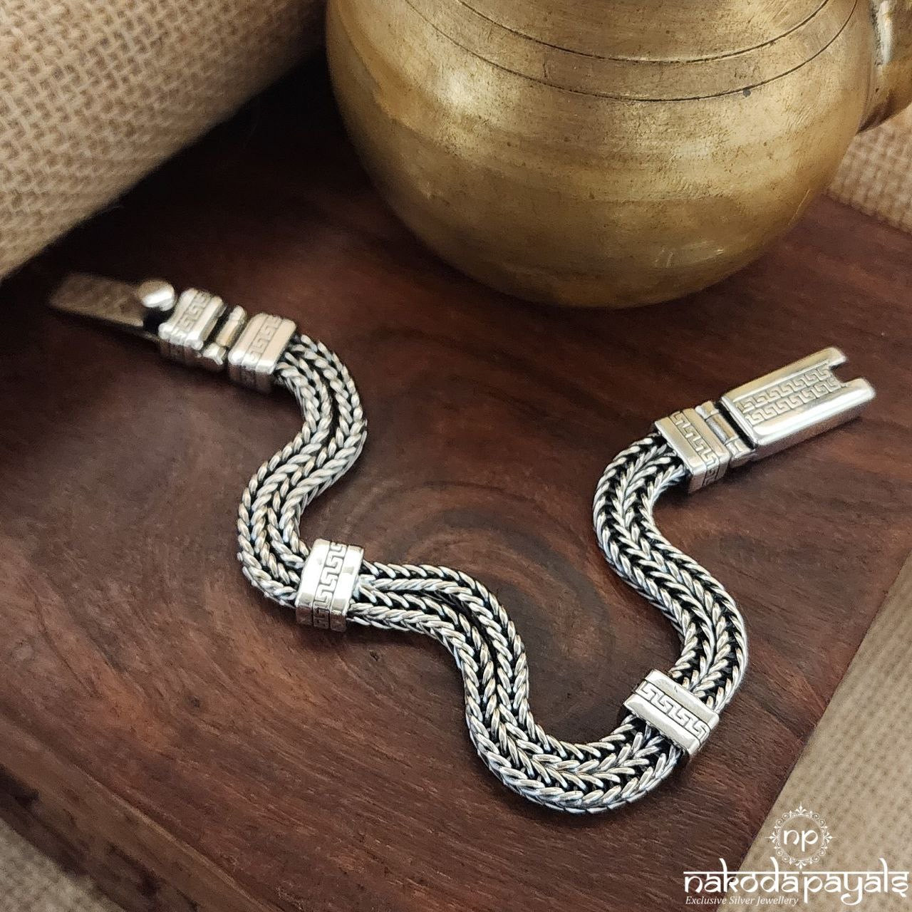 Dual Belted Men’s Bracelet (Mc0899)