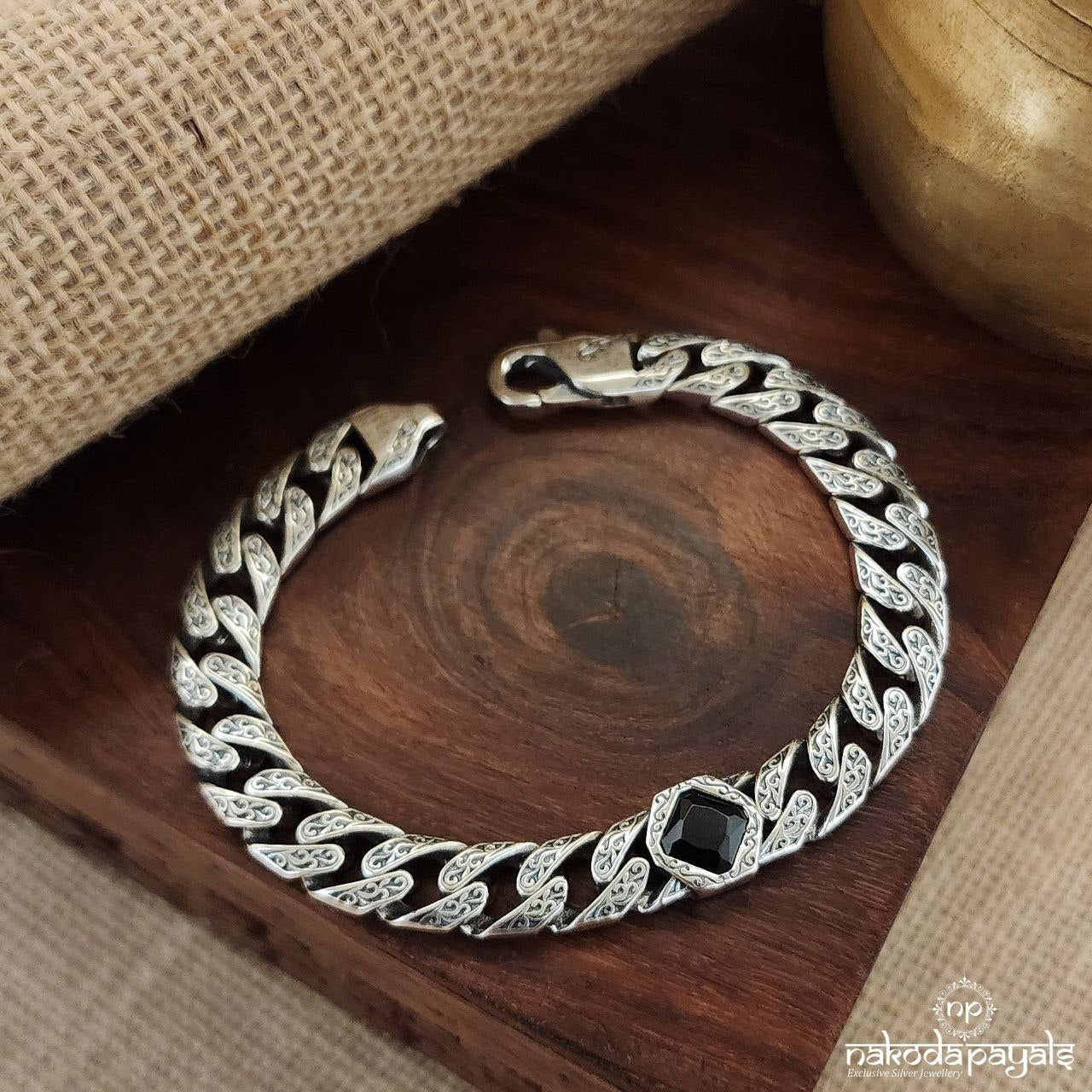 Black Cubical Men’s Bracelet (Mc0902)