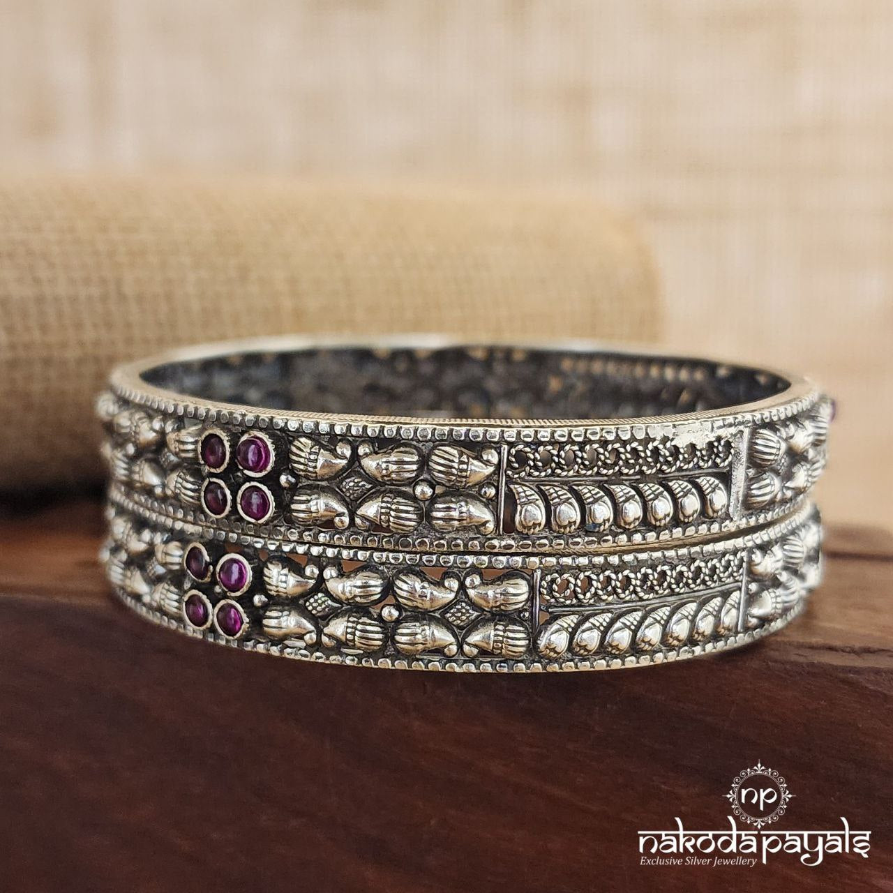 Blush Pink Mango Bangle Pair (K5031)