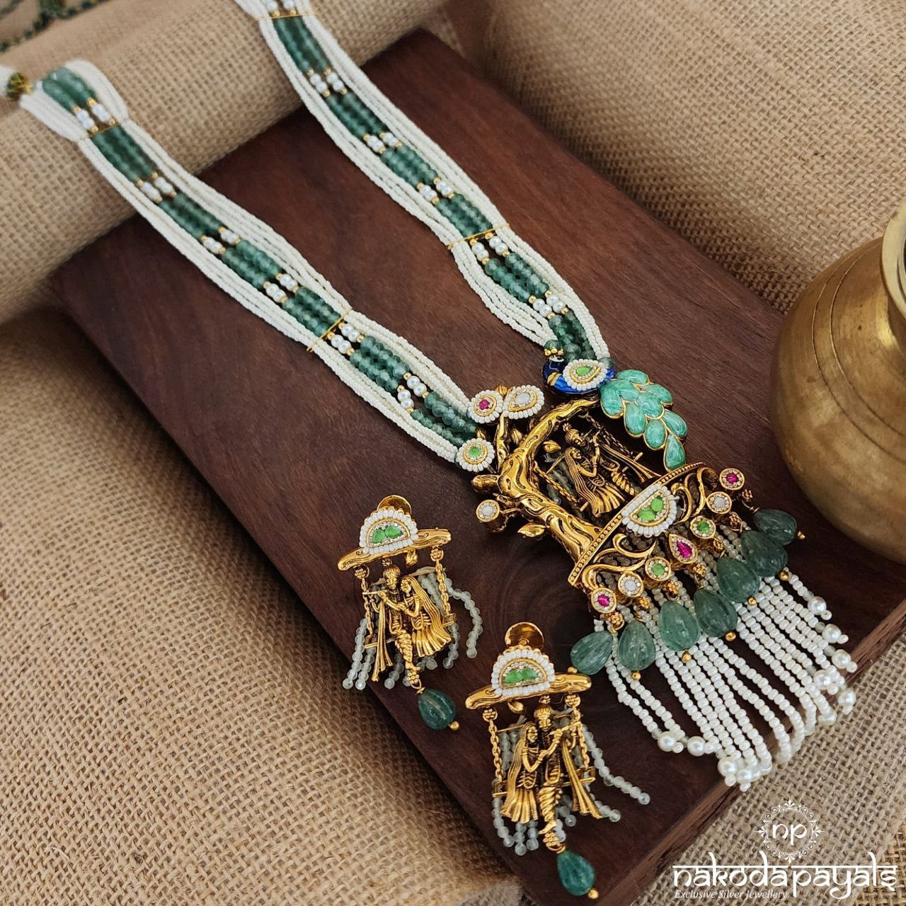 Radha Krishna Neckpiece With Earrings (Gn8452)