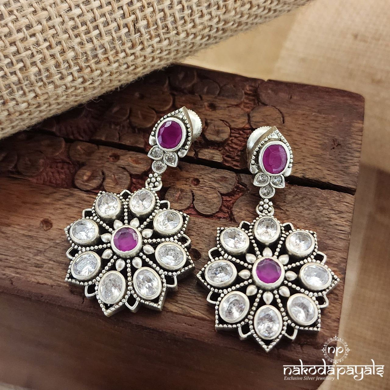 Sparkling Pink Earrings (C3088)