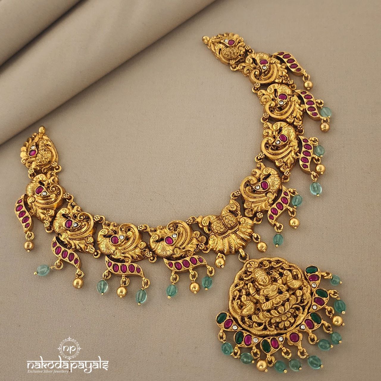 Curly Peacocks Kundan Neckpiece (Gn5993)