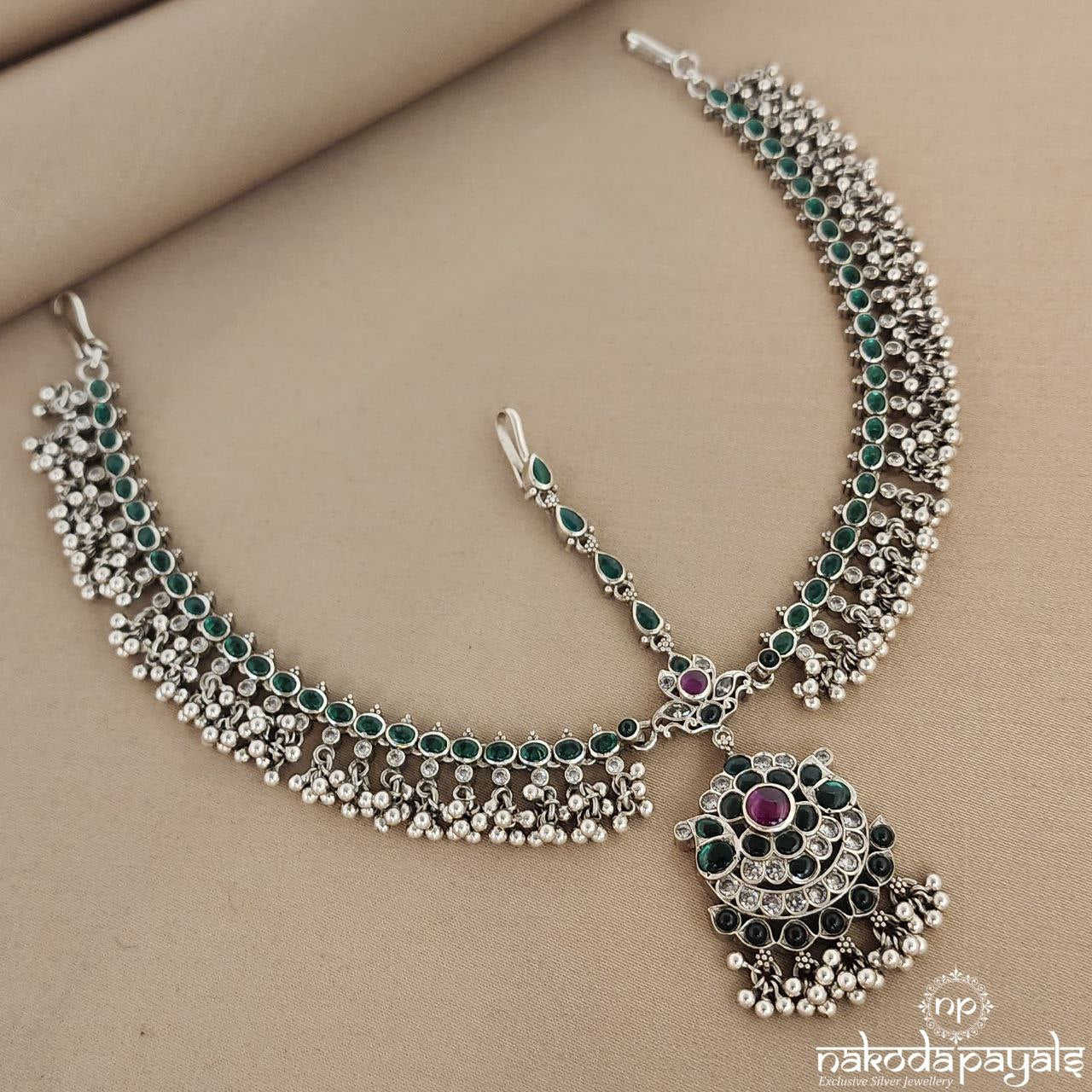 Green Ghungroo Head set(M0359)