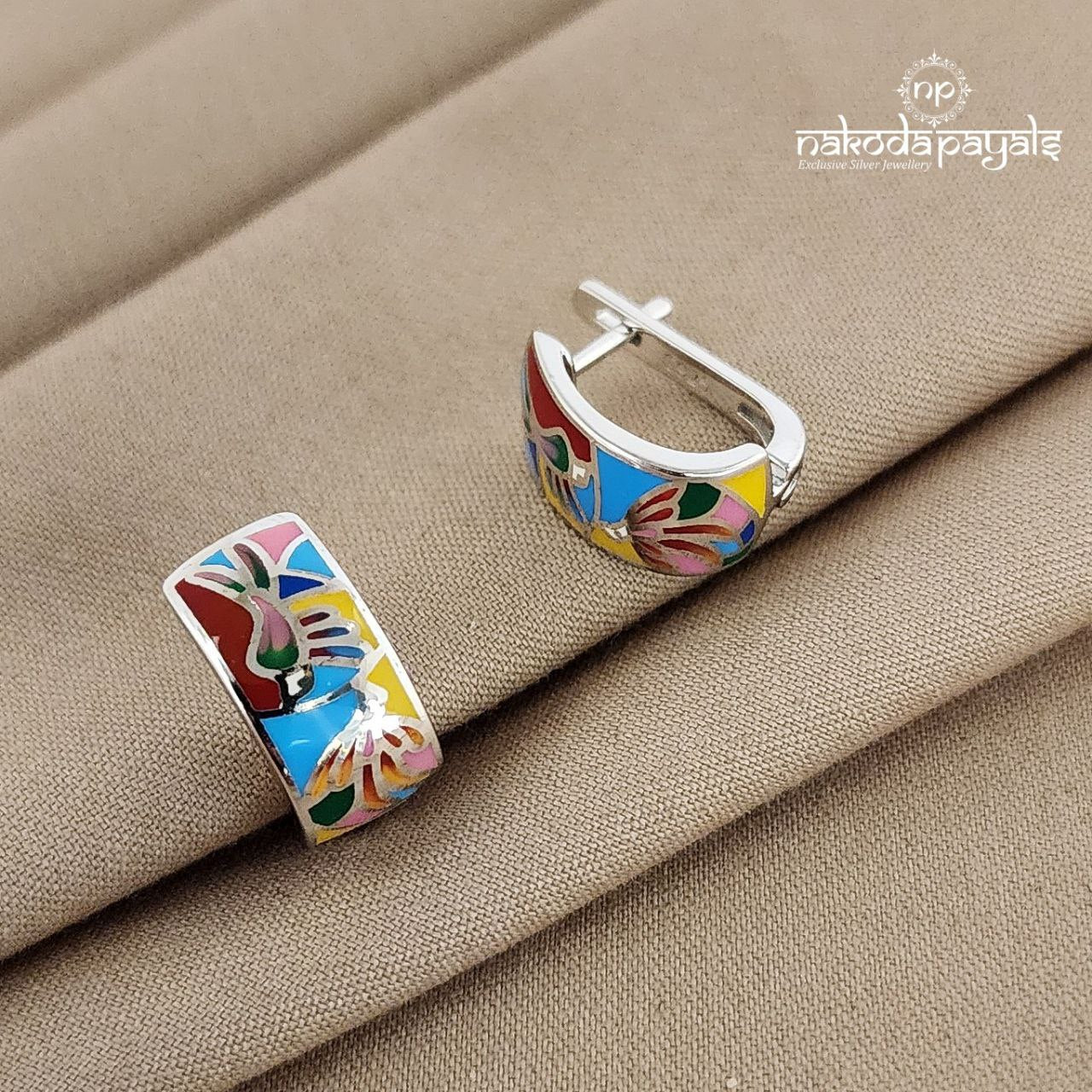 Flamboyant Enamel Earrings (St1849)