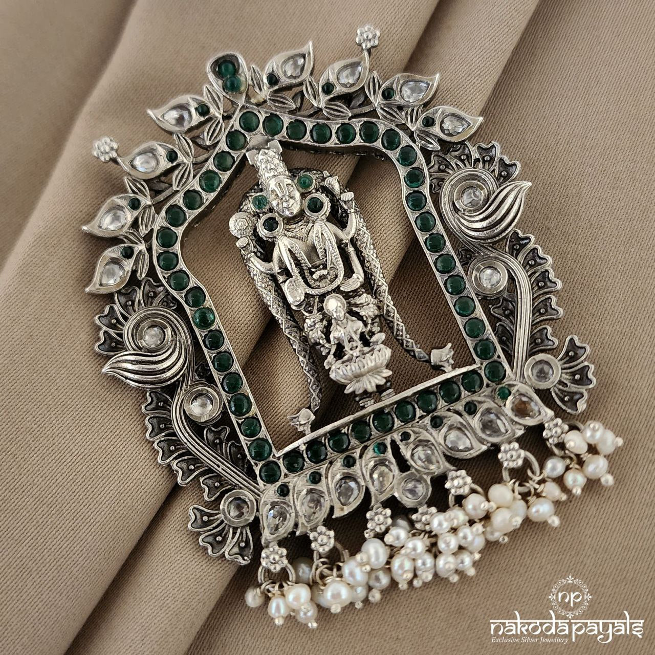 Green Venkateshwara Pendant (P2007)