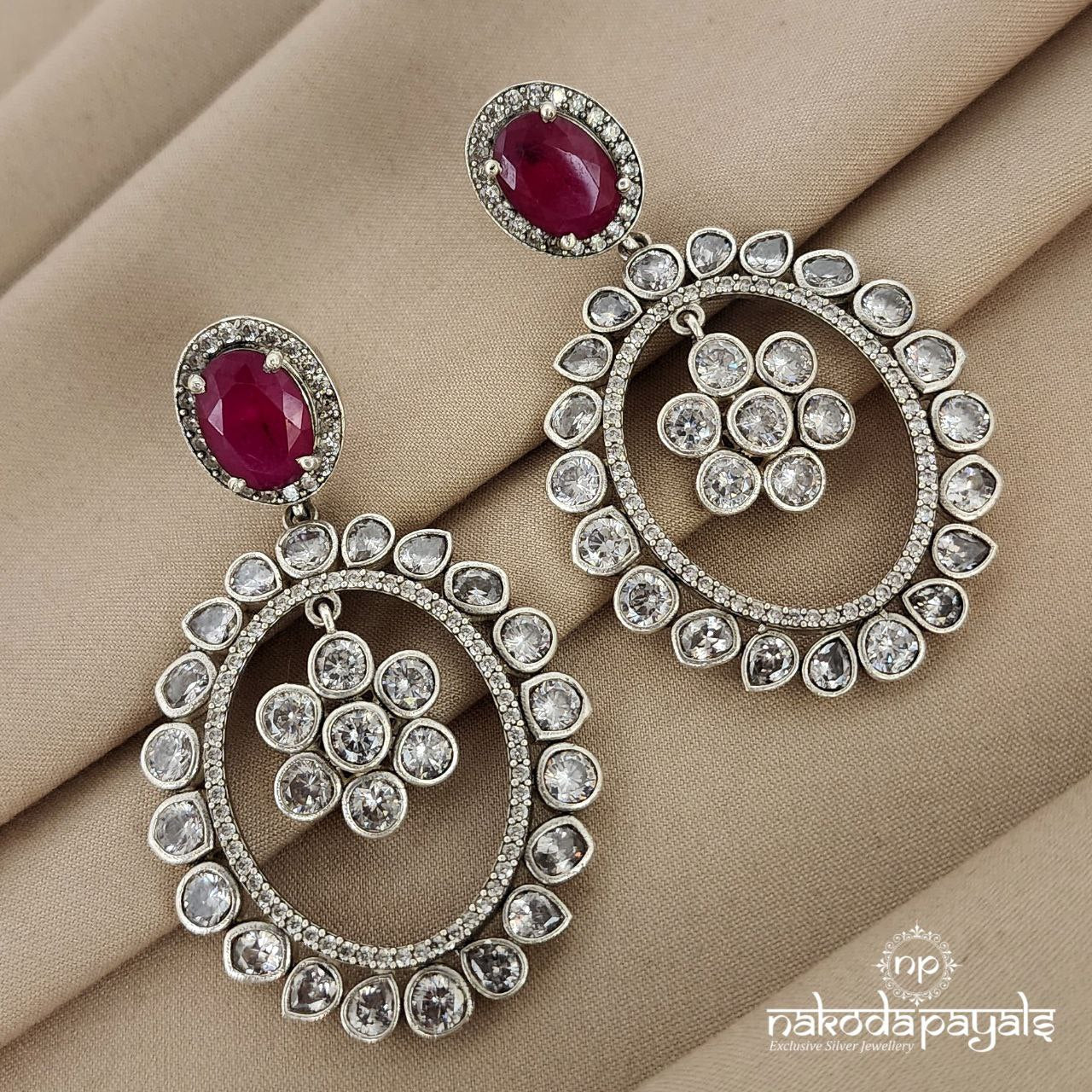 Schmick Red Chandbali (C7239)