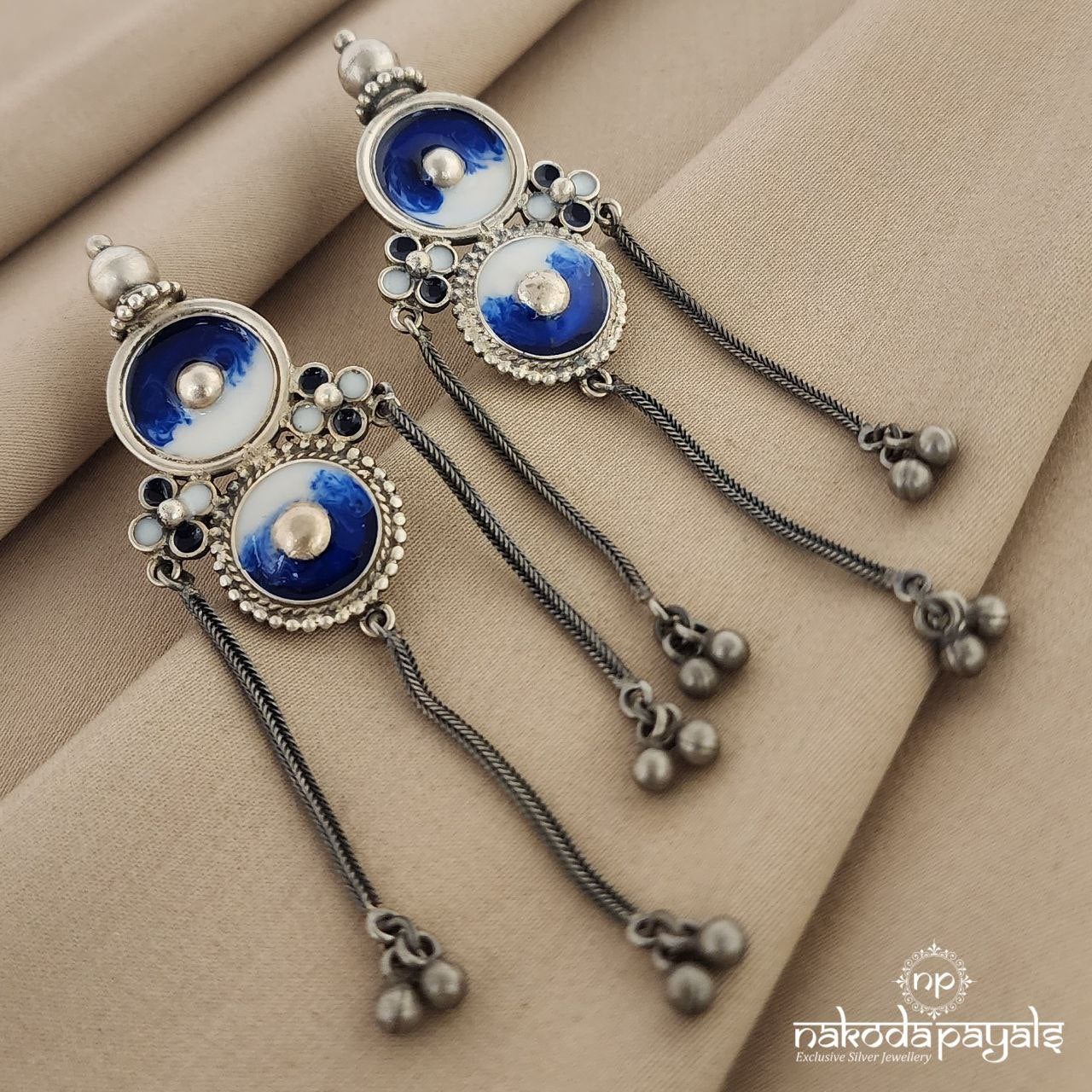 Dangling Enamel Chandbali (C7262)