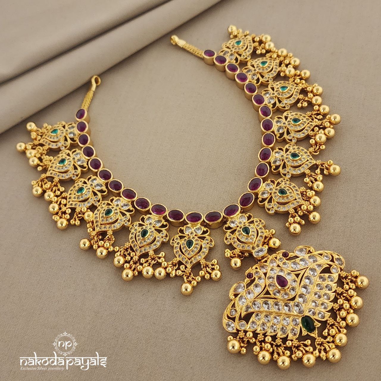 Striking Peacock Neckpiece (GN6161)