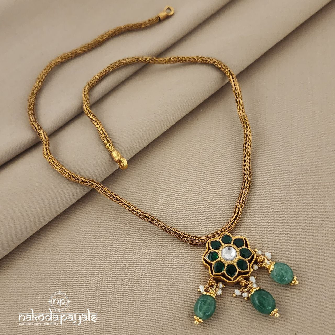 Floral Green Rope Neckpiece(GN6230)