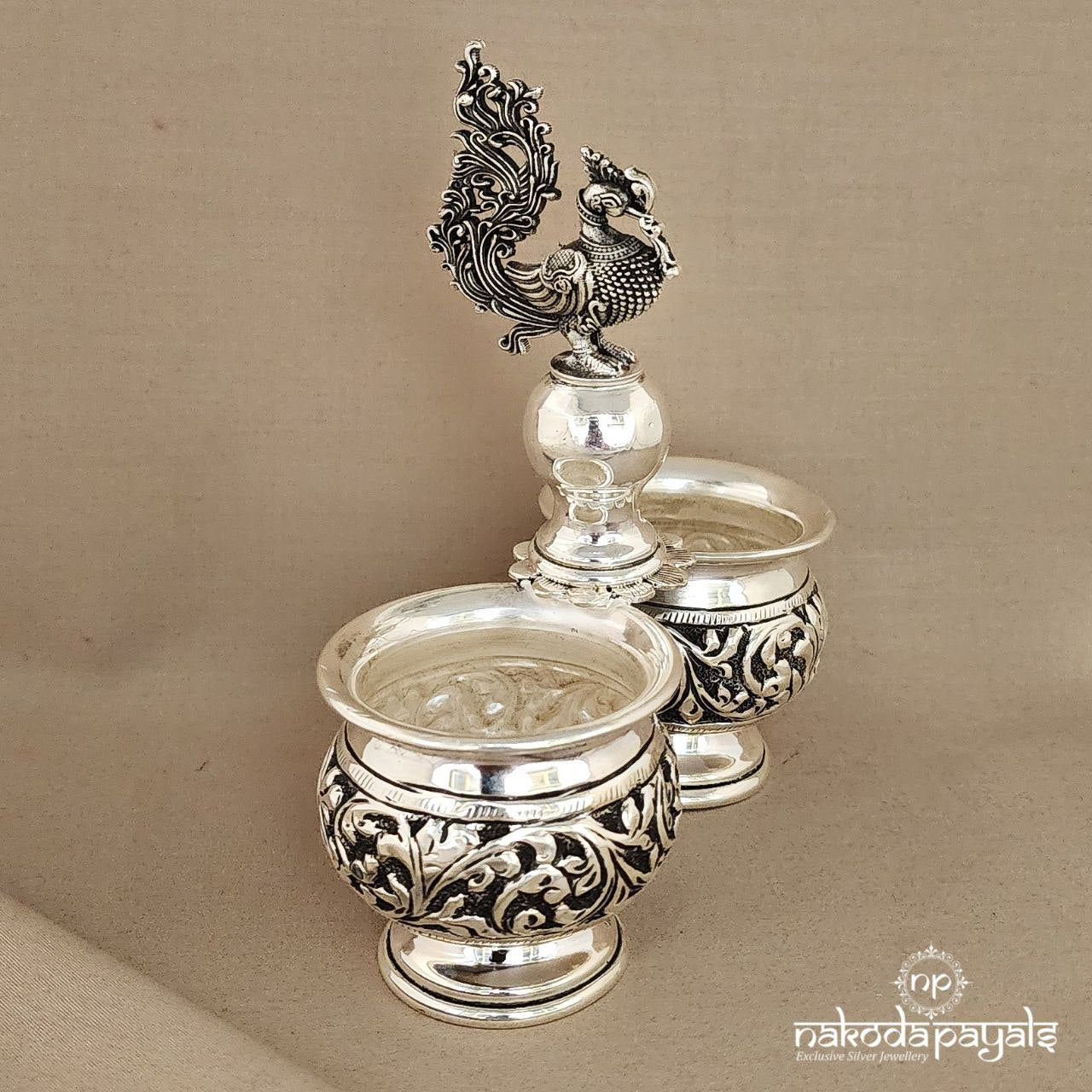 Peacock Kumkum Batlu Pair (Aa0382)