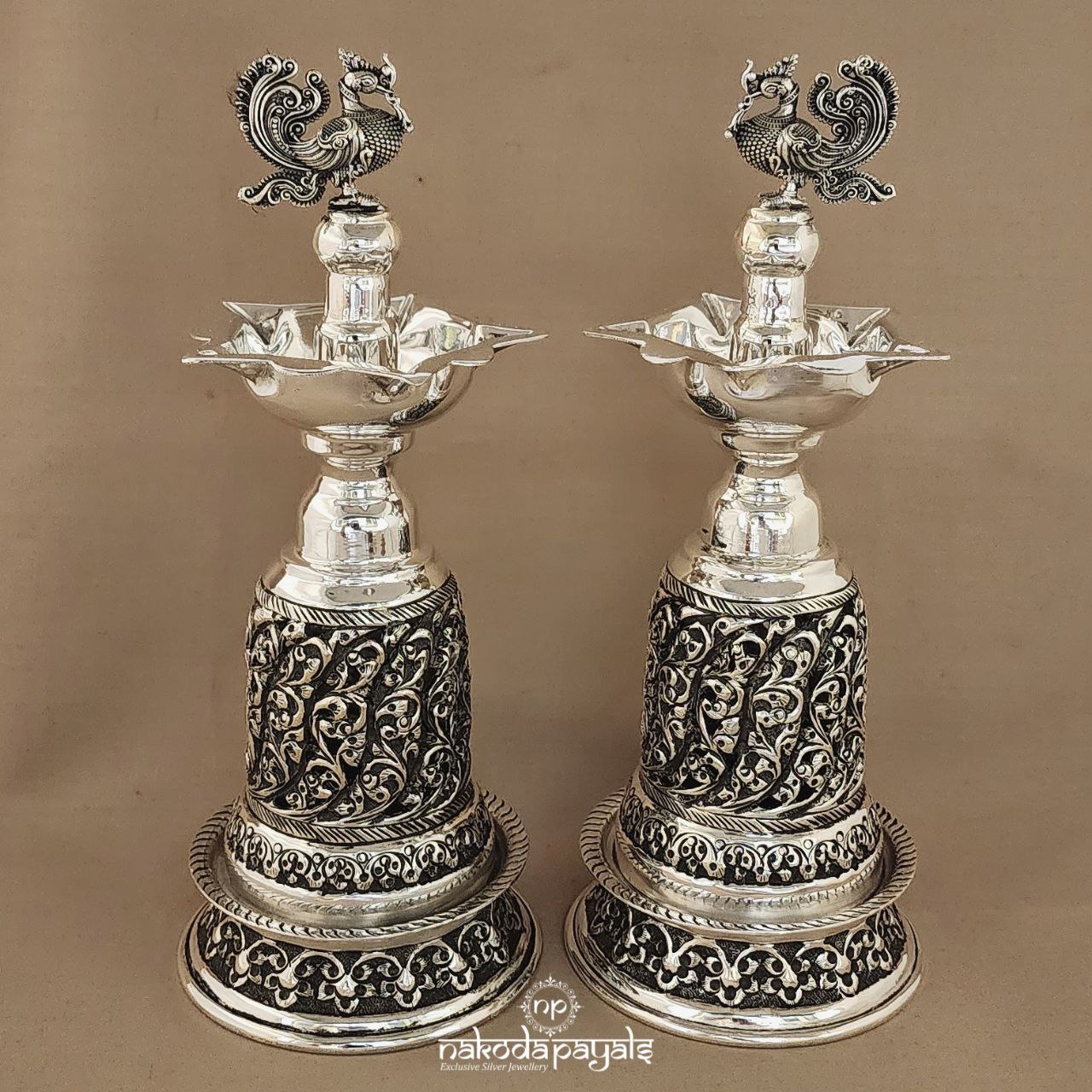 Peacock Deepam Pair (Aa0402)