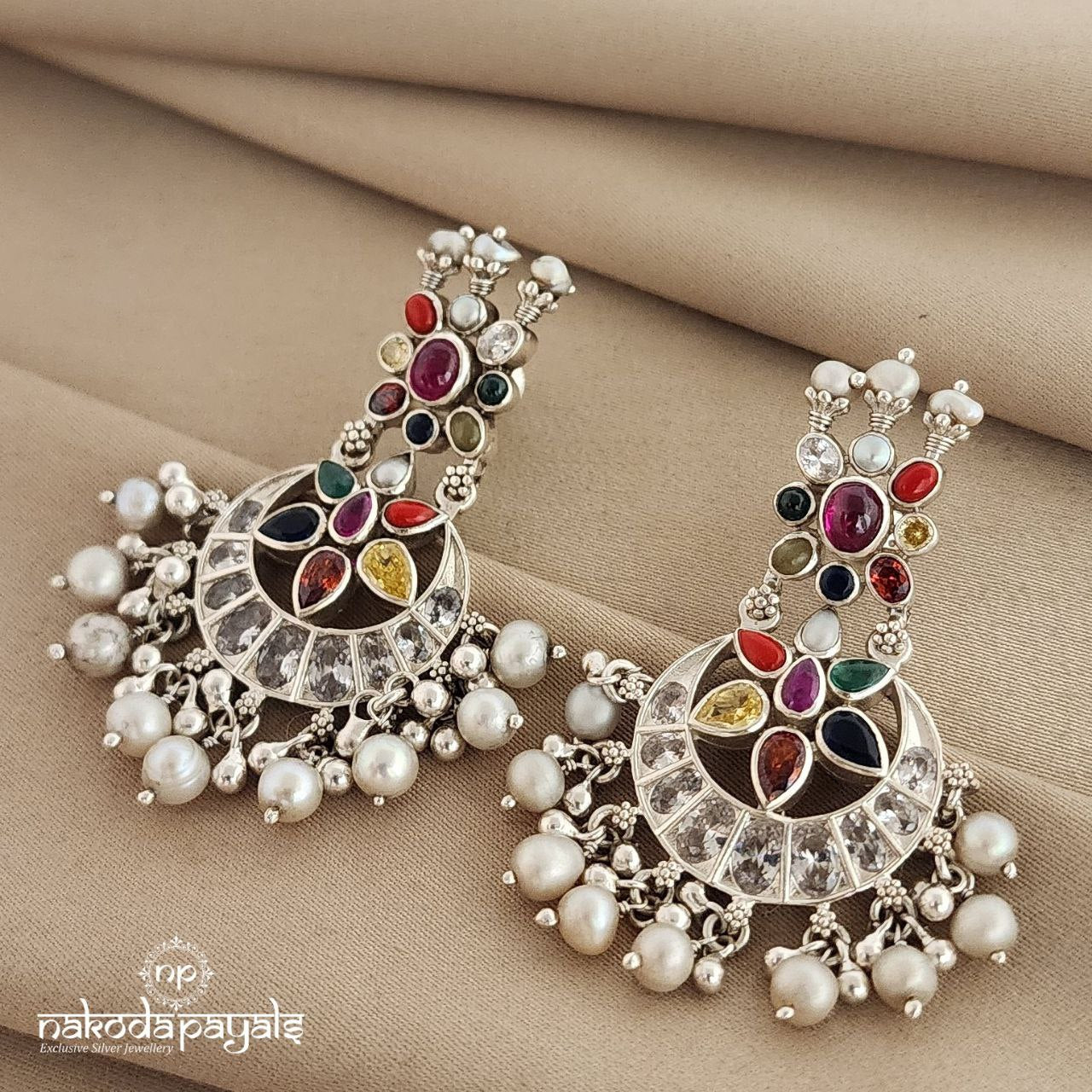 Elegant Navarathana Chandbali (C7305)