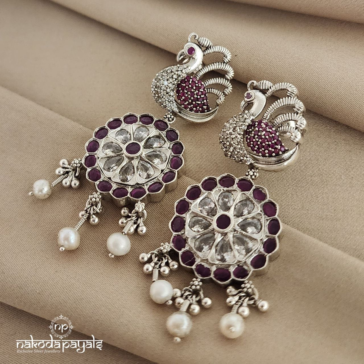 Peppy Peacock Chandbali (C7331)
