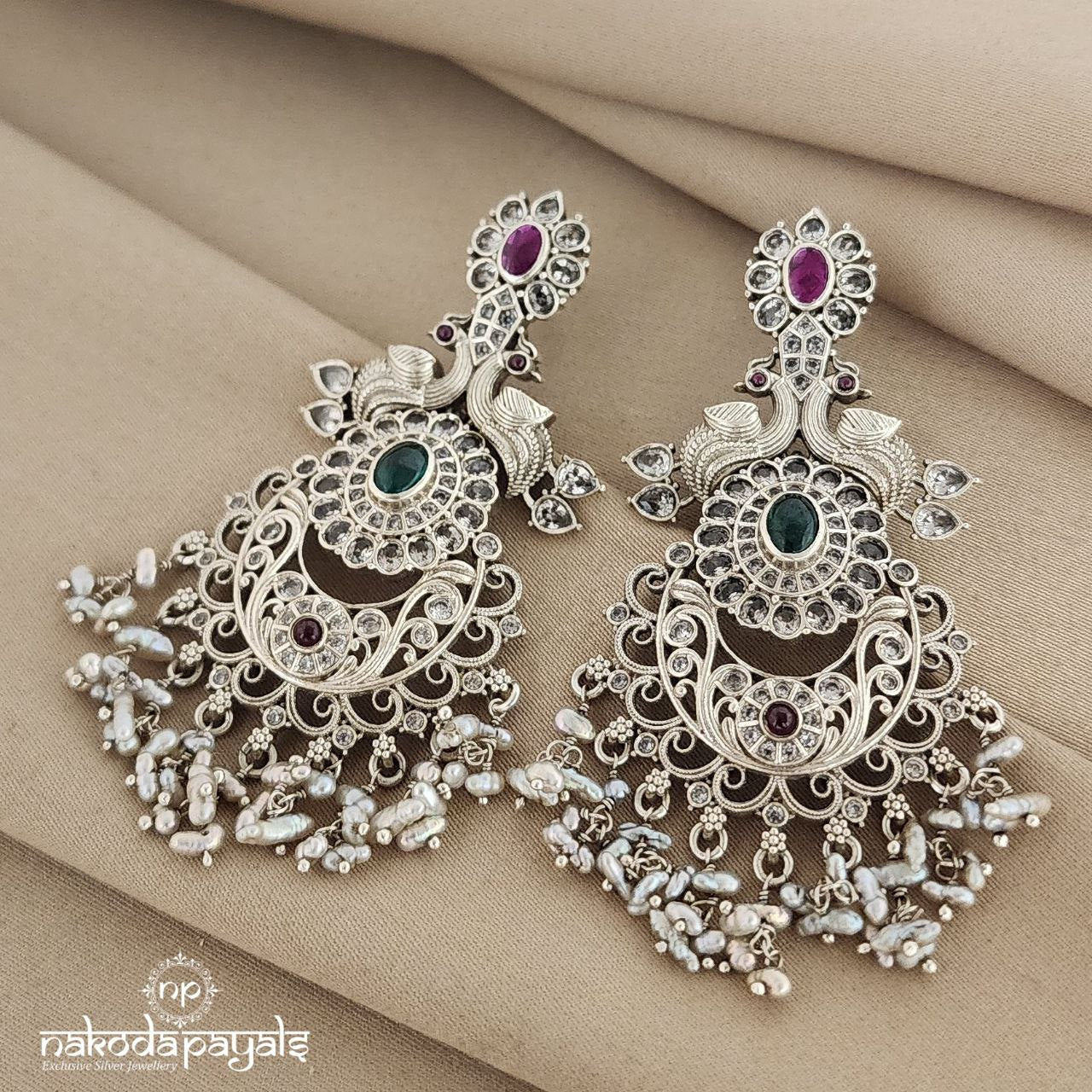 Prosperously Pearled Chandbali (C7342)