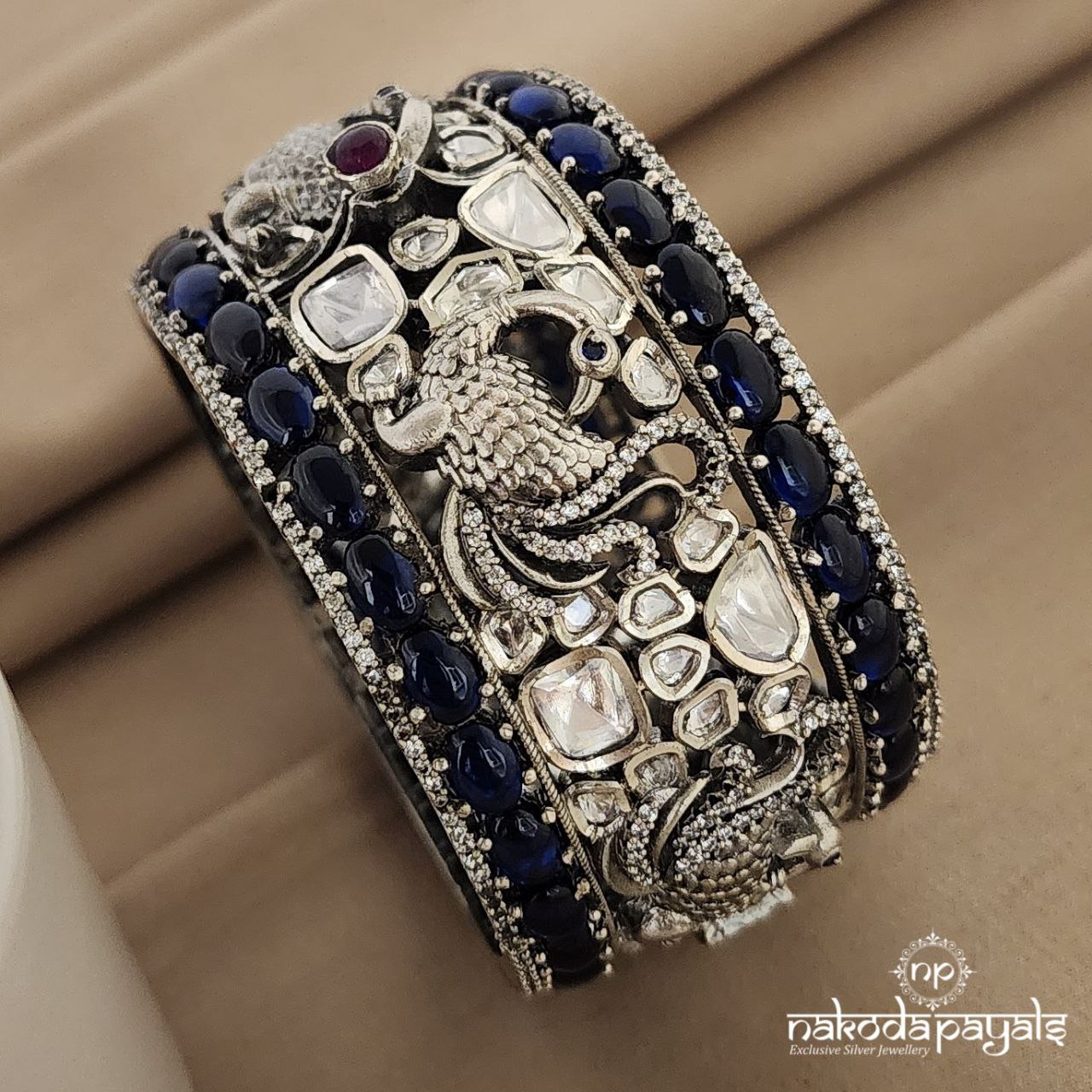 Beguiling Peacock Polki Kada Single 2.4 (K4203)