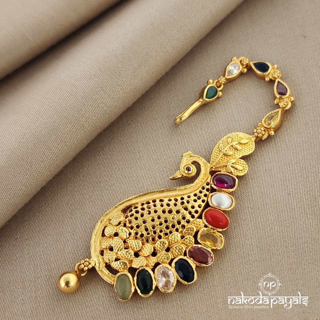 Navarathna Peacock Mang Tika (gm0692)