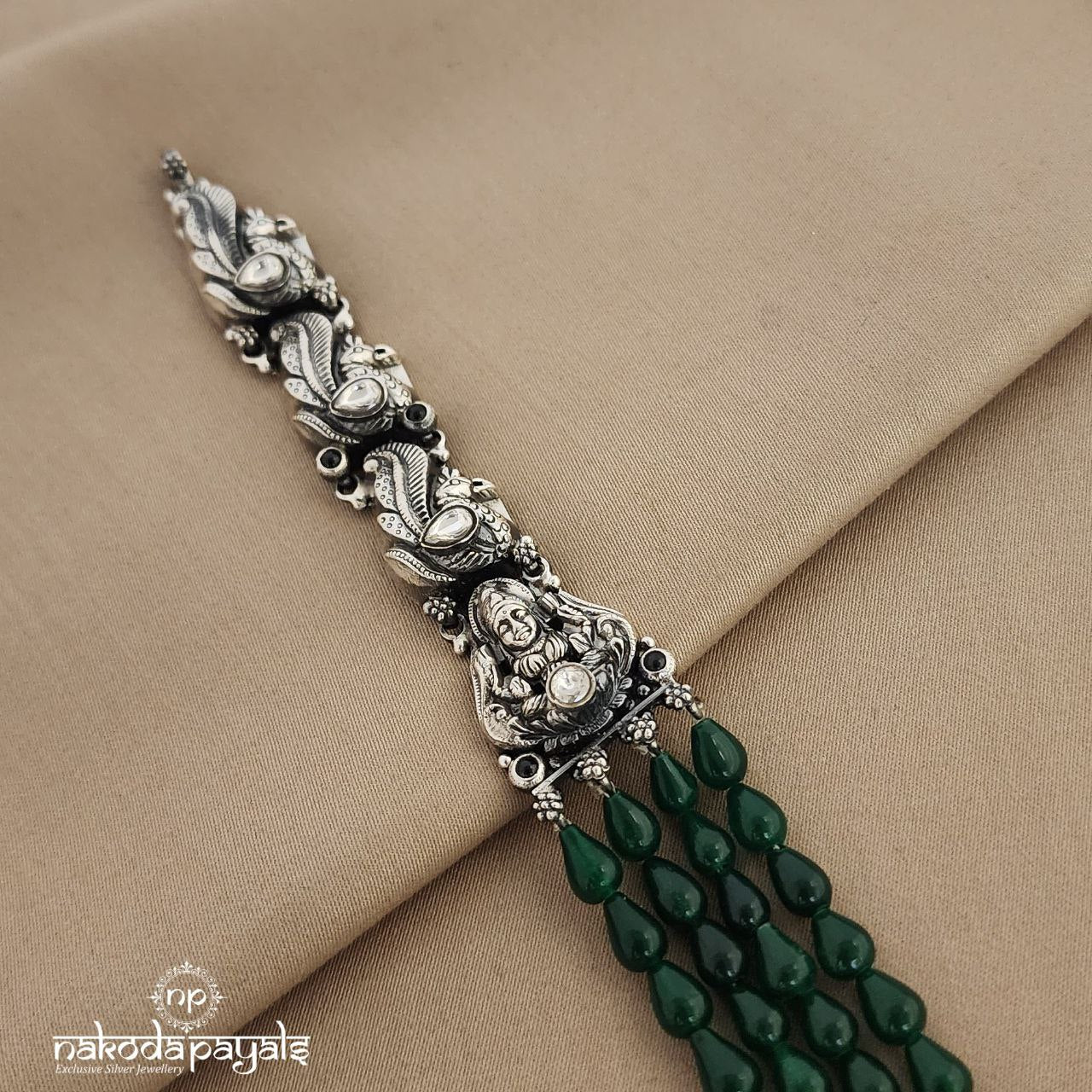 Handcrafted Green Onyx Neckpiece (N8678)