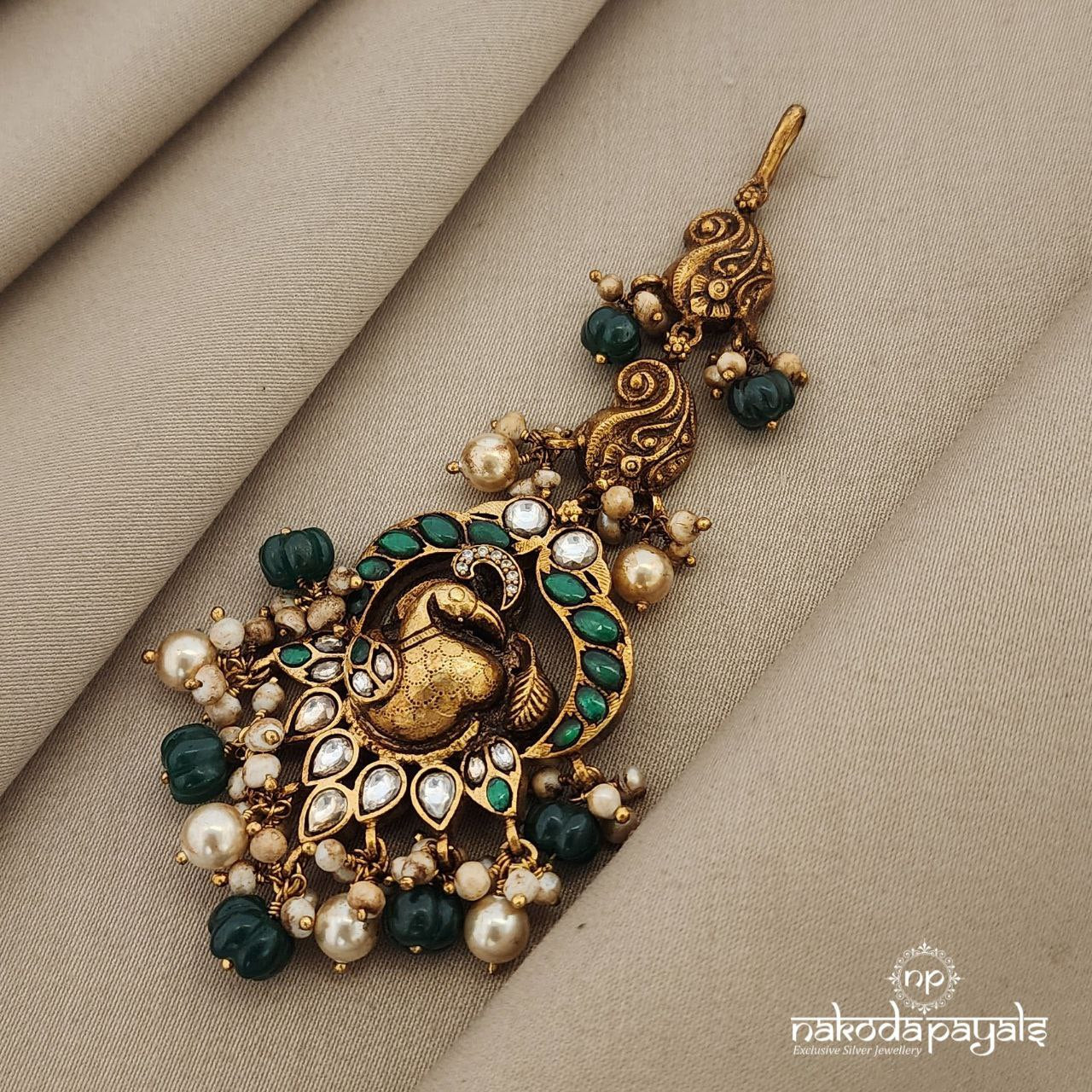 Peacock Green Maang Tikka (GM0710)