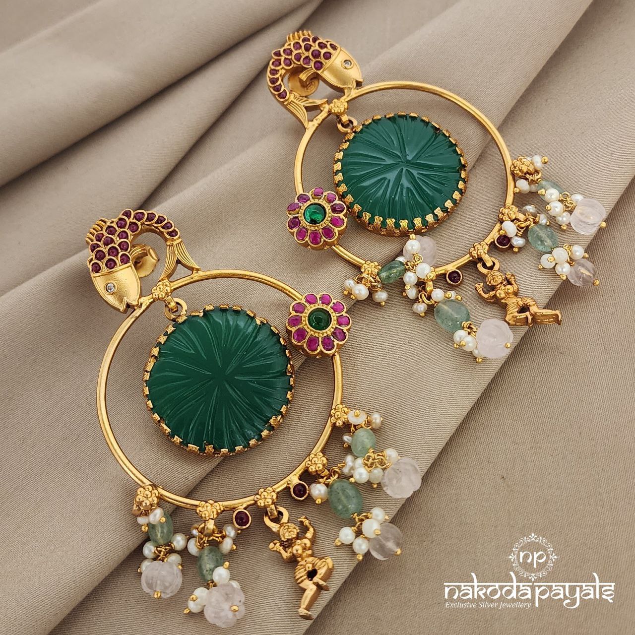 Rarefied Green Fish Chandbali (GE6339)